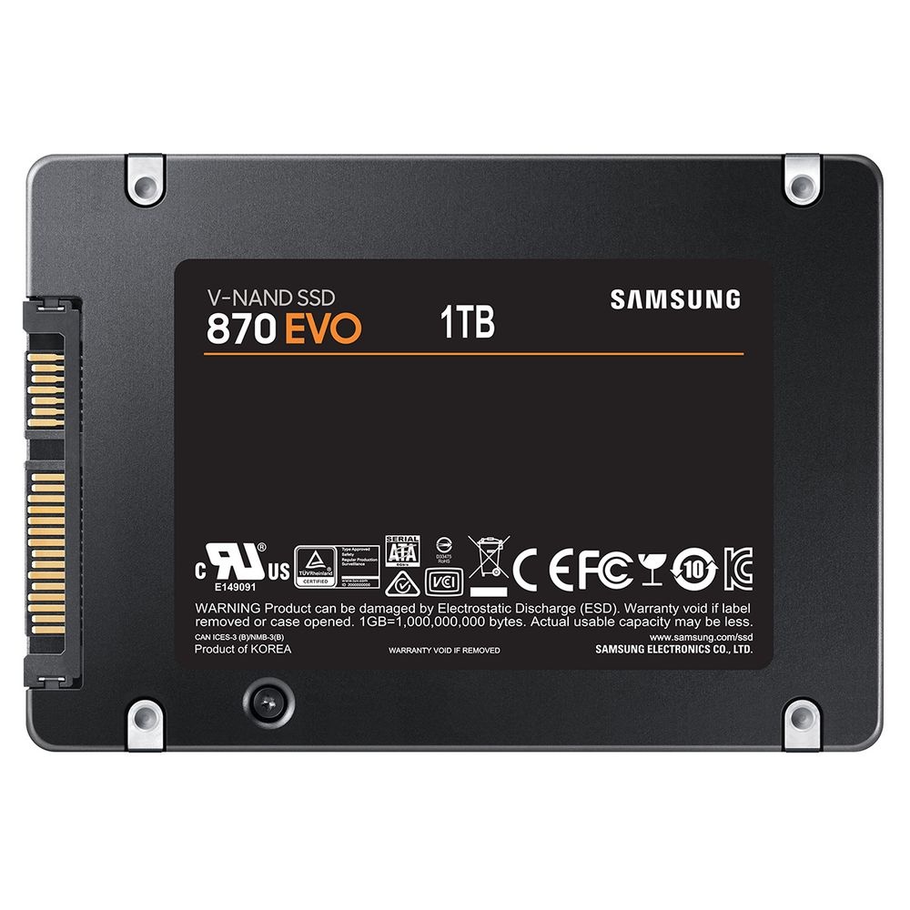 Жесткий диск SSD SAMSUNG SATA2.5" 1TB 6GB/S 870 EVO MZ-77E1T0B/AM