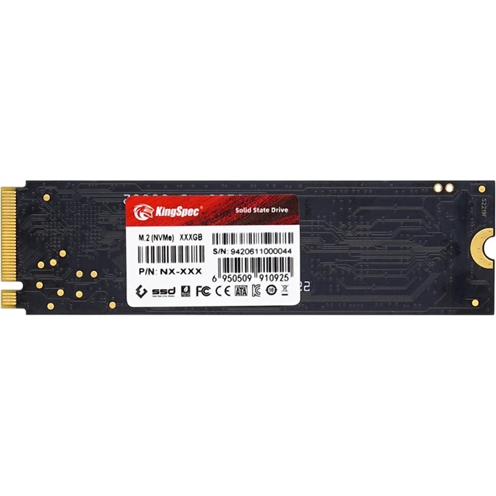 Твердотельный накопитель Kingspec SSD NX-4096 2280, 4096GB, M.2(22x80mm), NVMe, PCIe 3.0 x4, 3D QLC,