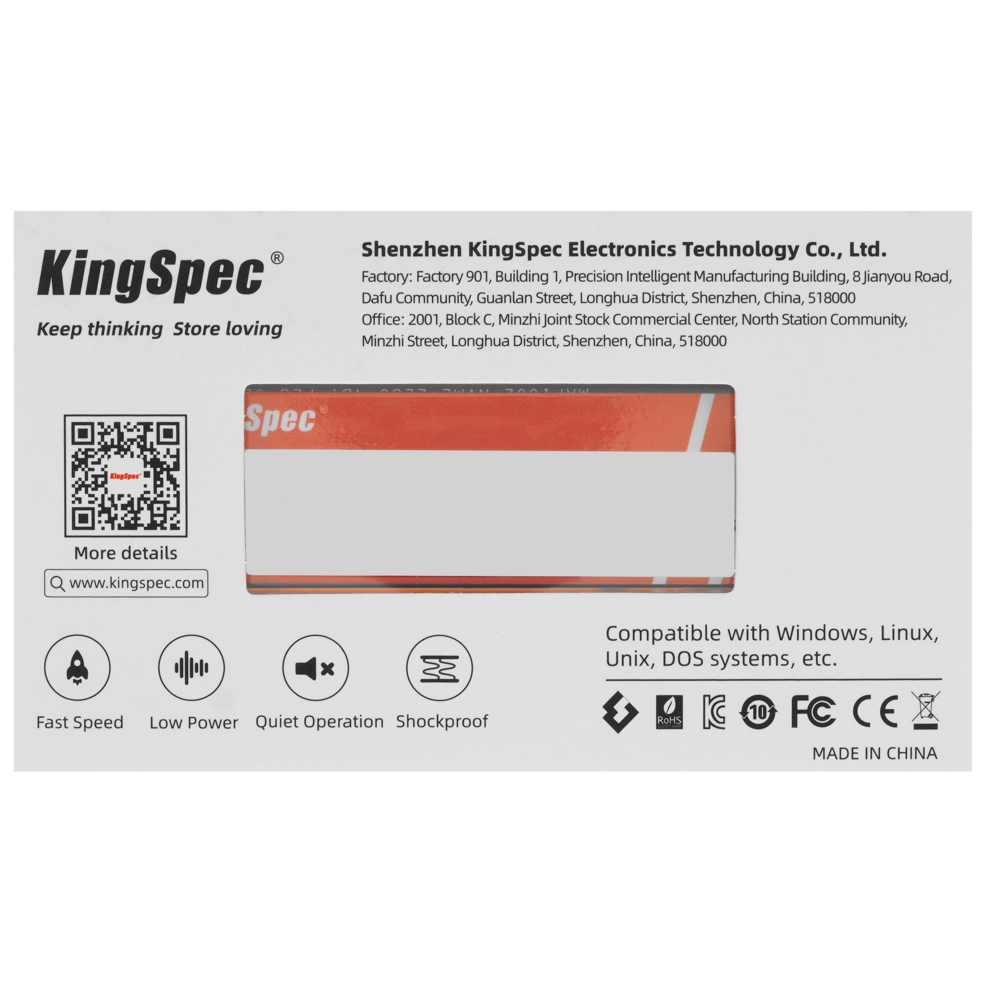 Накопитель KingSpec M.2 NVMe 4.0 2TB (XF-2TB 2280)