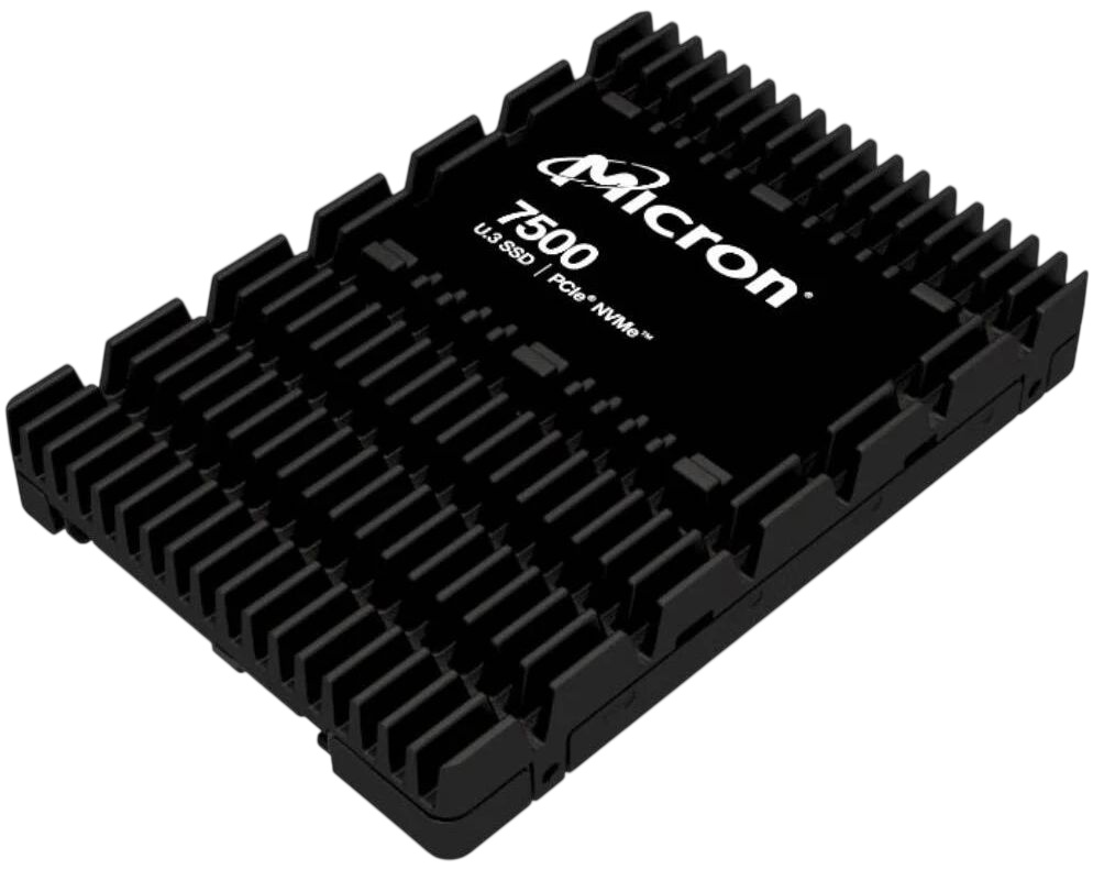 Твердотельный накопитель/ Micron SSD 7500 PRO, 15360GB, U.3(2.5" 15mm), NVMe, PCIe 4.0 x4, 3D TLC, R