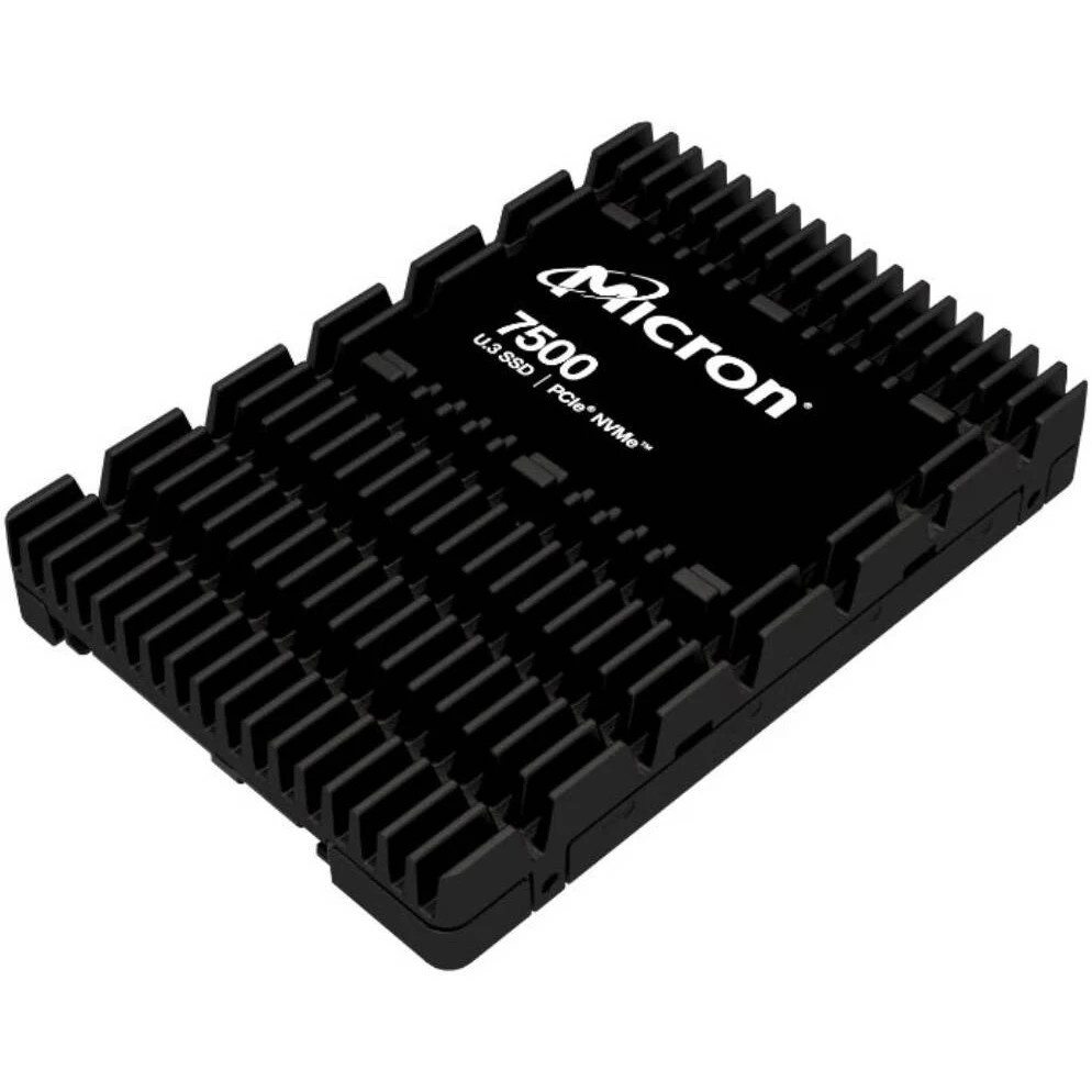 Твердотельный накопитель/ Micron SSD 7500 PRO, 7680GB, U.3(2.5" 15mm), NVMe, PCIe 4.0 x4, 3D TLC, R/