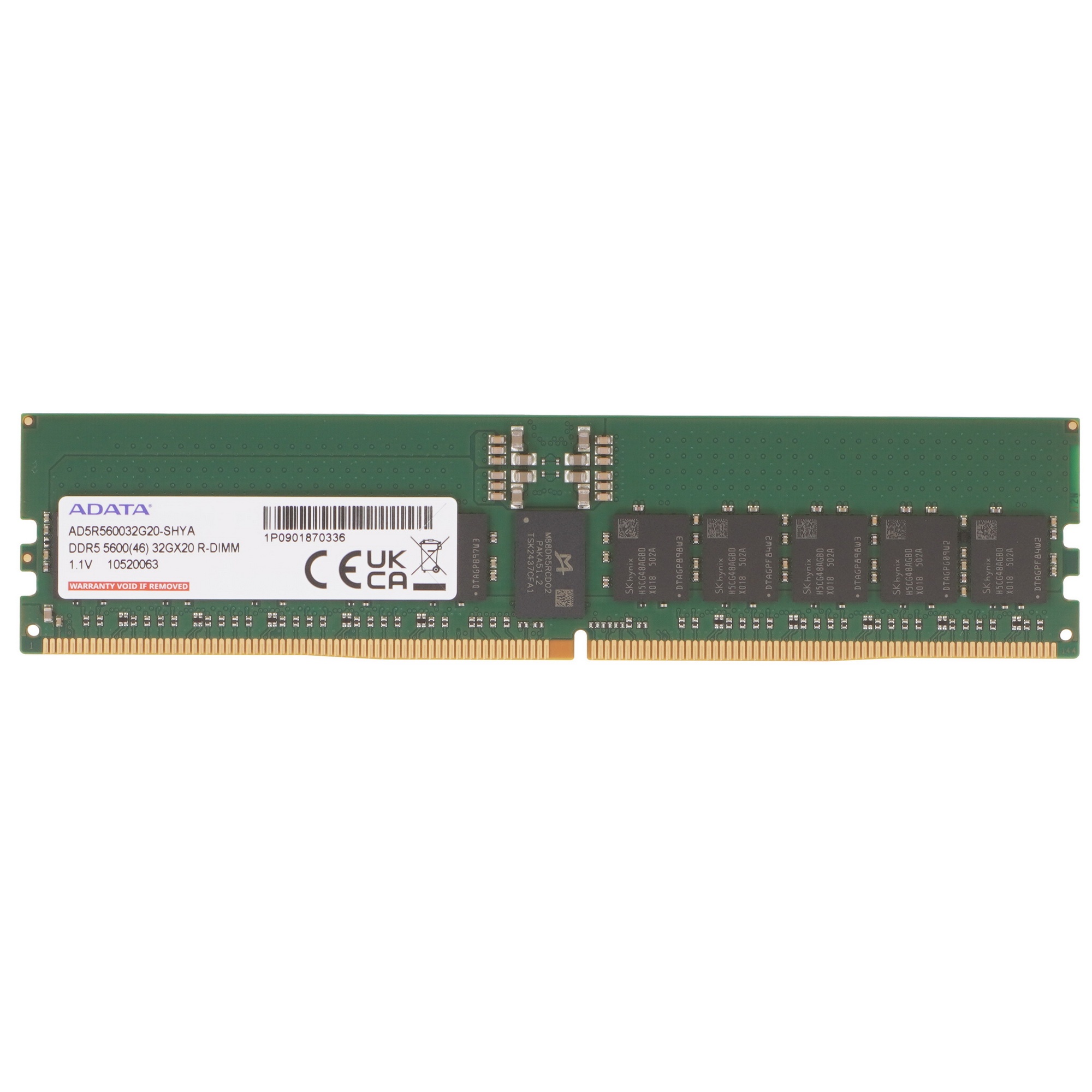 Оперативаня память ADATA DDR5 R-DIMM 32GB 5600MHz 1*32GB ECC Reg 1.1V CL46-45-45 SINGLE TRAY