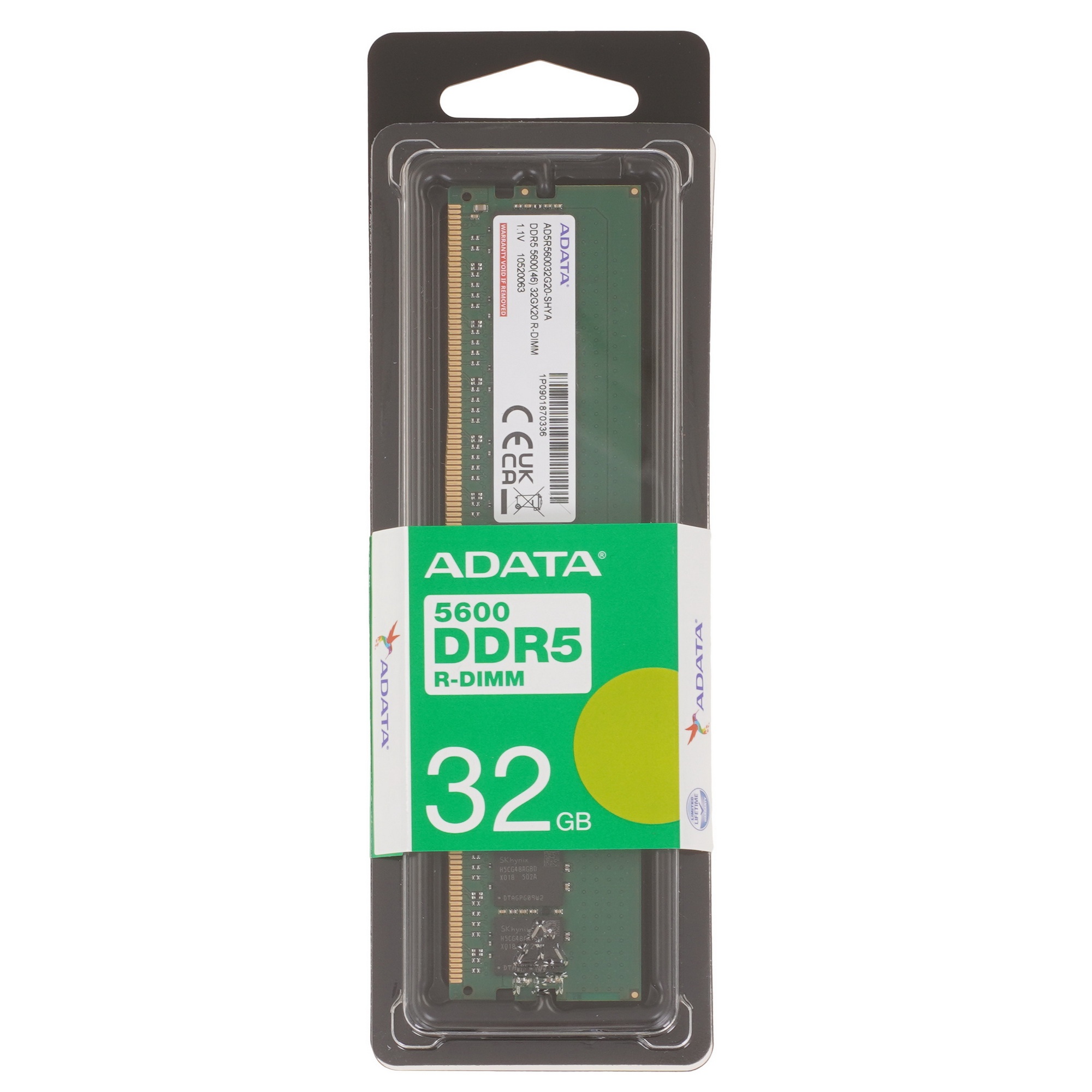 Оперативаня память ADATA DDR5 R-DIMM 32GB 5600MHz 1*32GB ECC Reg 1.1V CL46-45-45 SINGLE TRAY