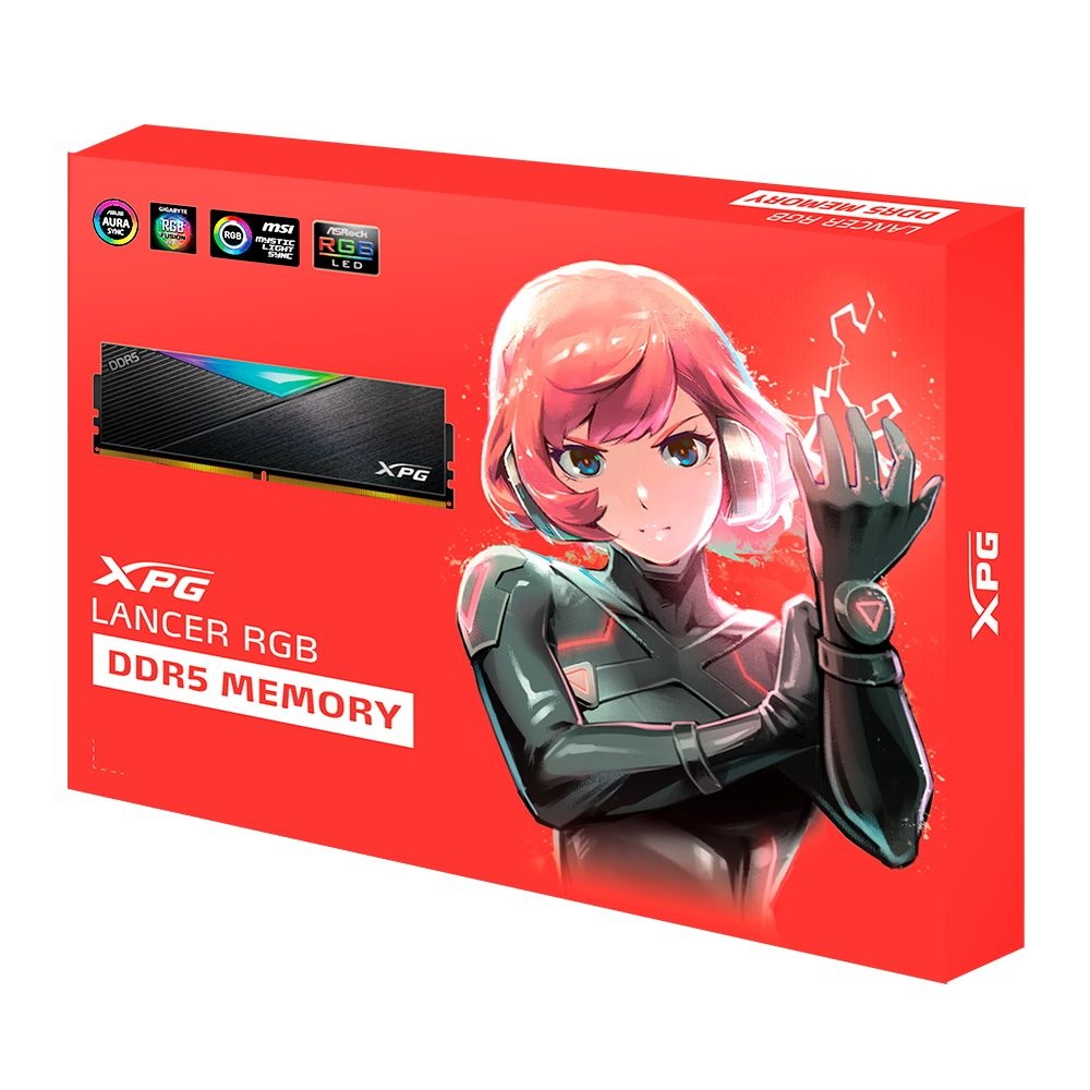 Оперативная память DDR5 32GB (2*16GB) ADATA AX5U7200C3416G-DCLARBK XPG LANCER RGB PC5-57600 7200MHz