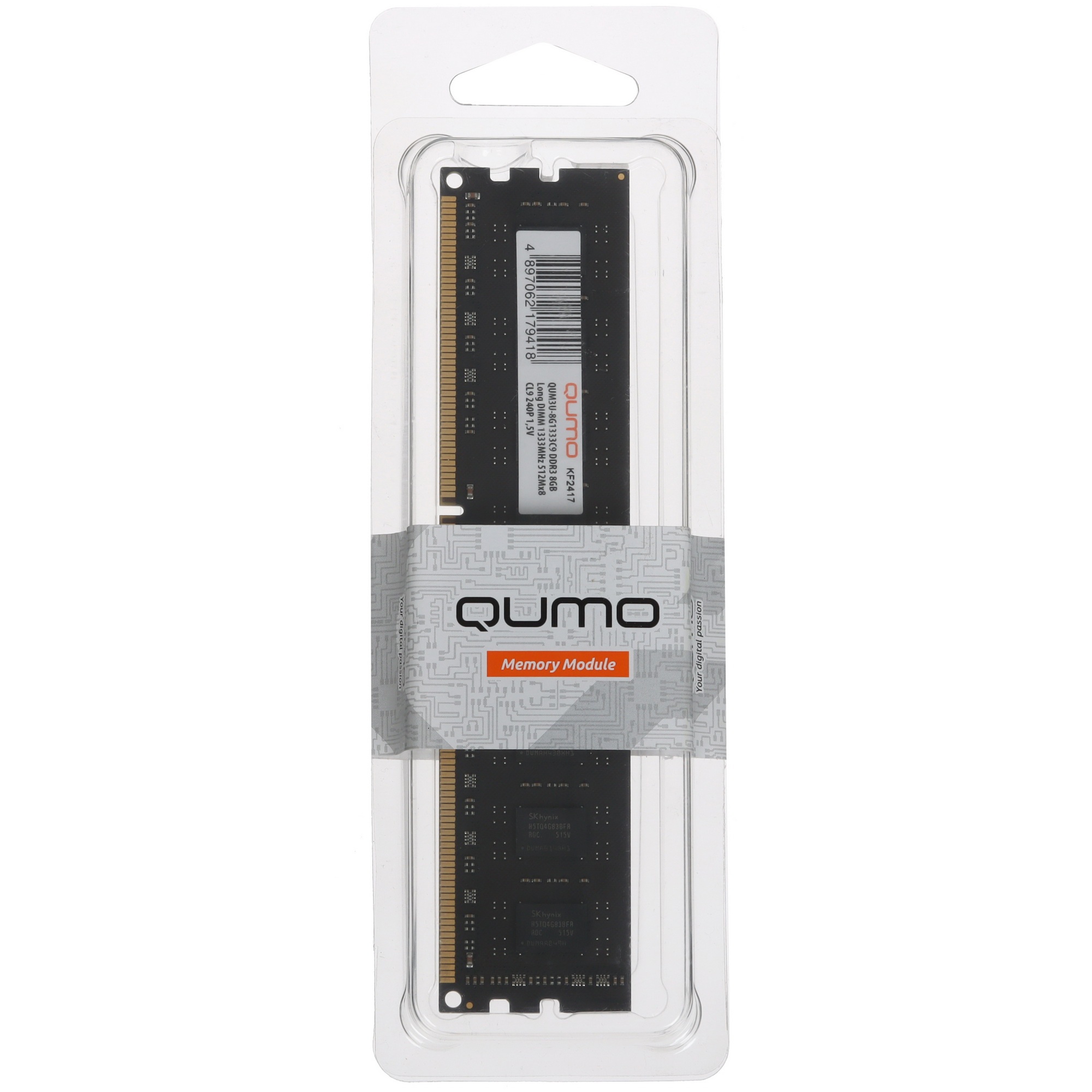 Оперативная память Qumo, DDR3, 8GB (1x8 GB), 1333 MHz, CL9