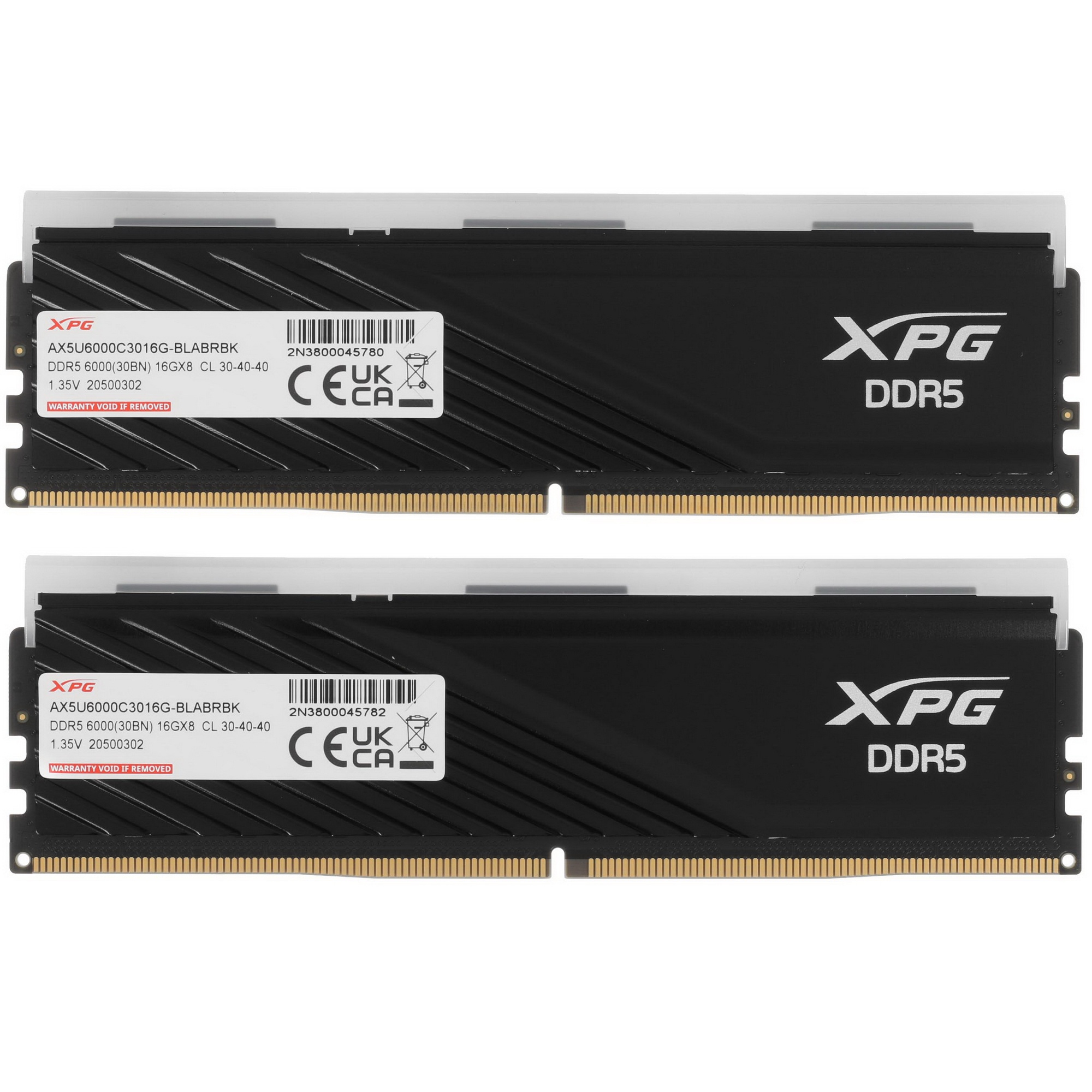 Оперативная память XPG Lancer Blade, DDR5, 32GB (2x16GB), 6000MHz, CL30, с радиаторами, RGB, черный