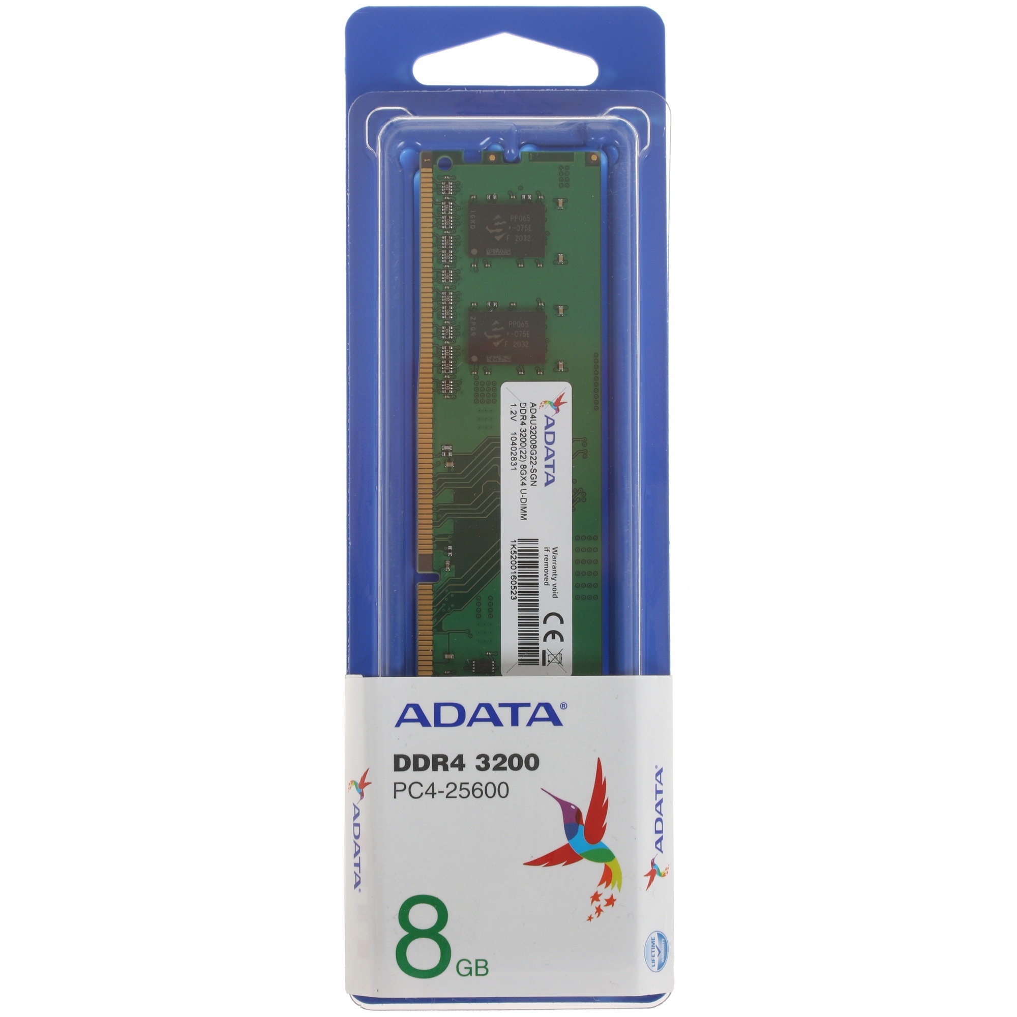 Оперативная память ADATA Premier, DDR4, 8GB (1x8GB), 3200MHz, CL22