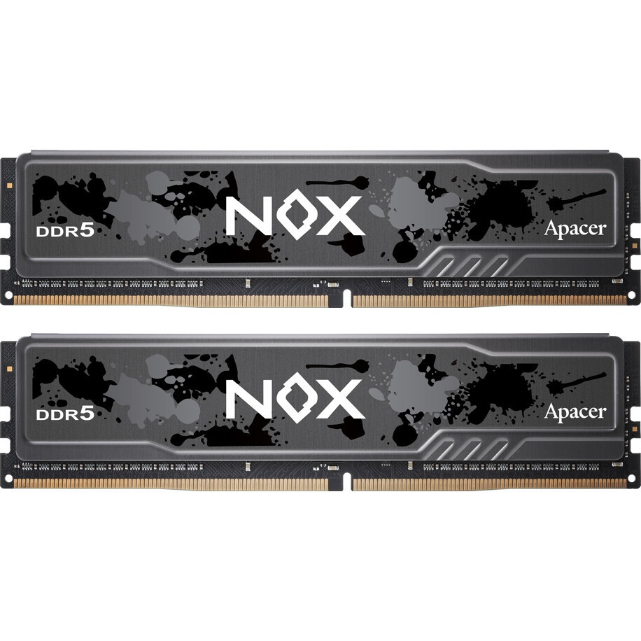 Оперативная память Apacer Nox, DDR5, 32GB (2x16 GB), 6400 MHz, CL40, радиатор, черный