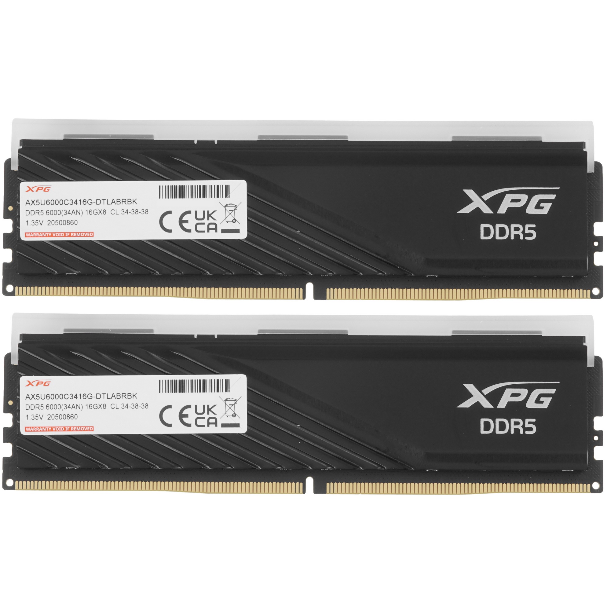 Оперативная память XPG Lancer Blade, DDR5, 32GB (2x16GB), 6000MHz, CL34, с радиаторами, RGB, черный