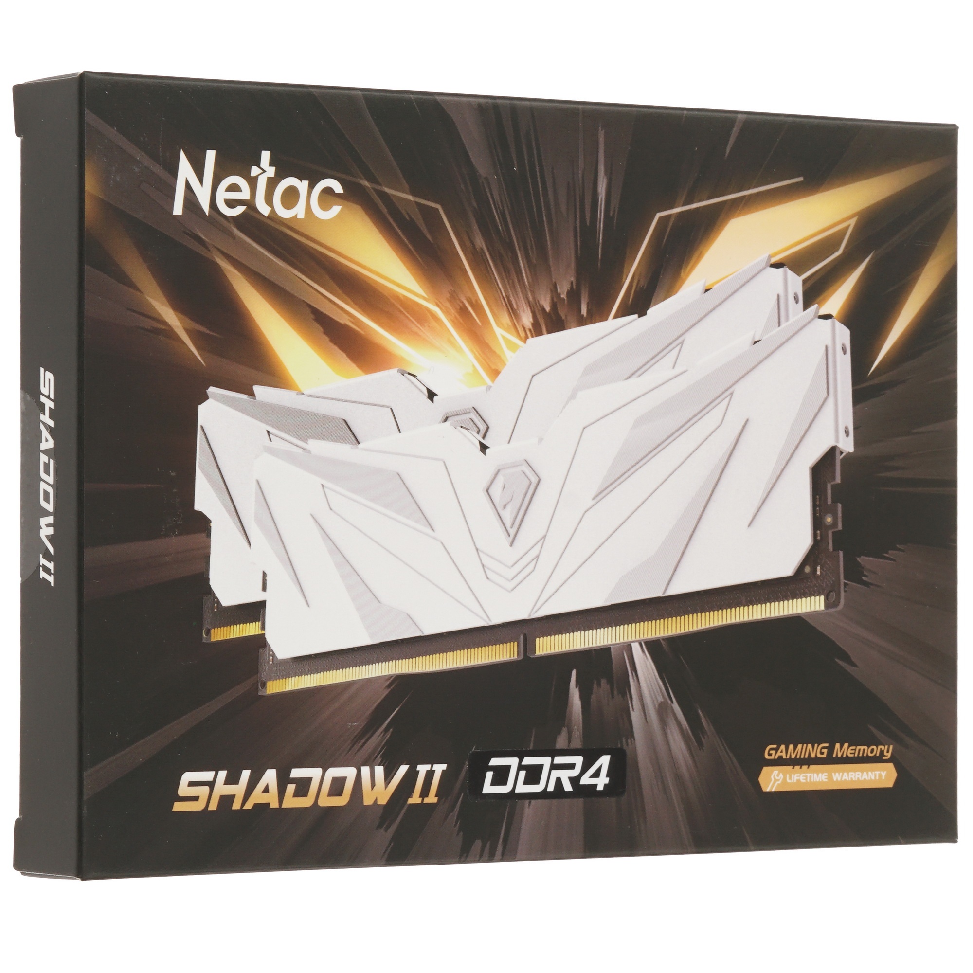 Оперативная память NETAC, DDR4, 32GB (2x16GB), 3200MHz, CL16, с радиаторами, белый