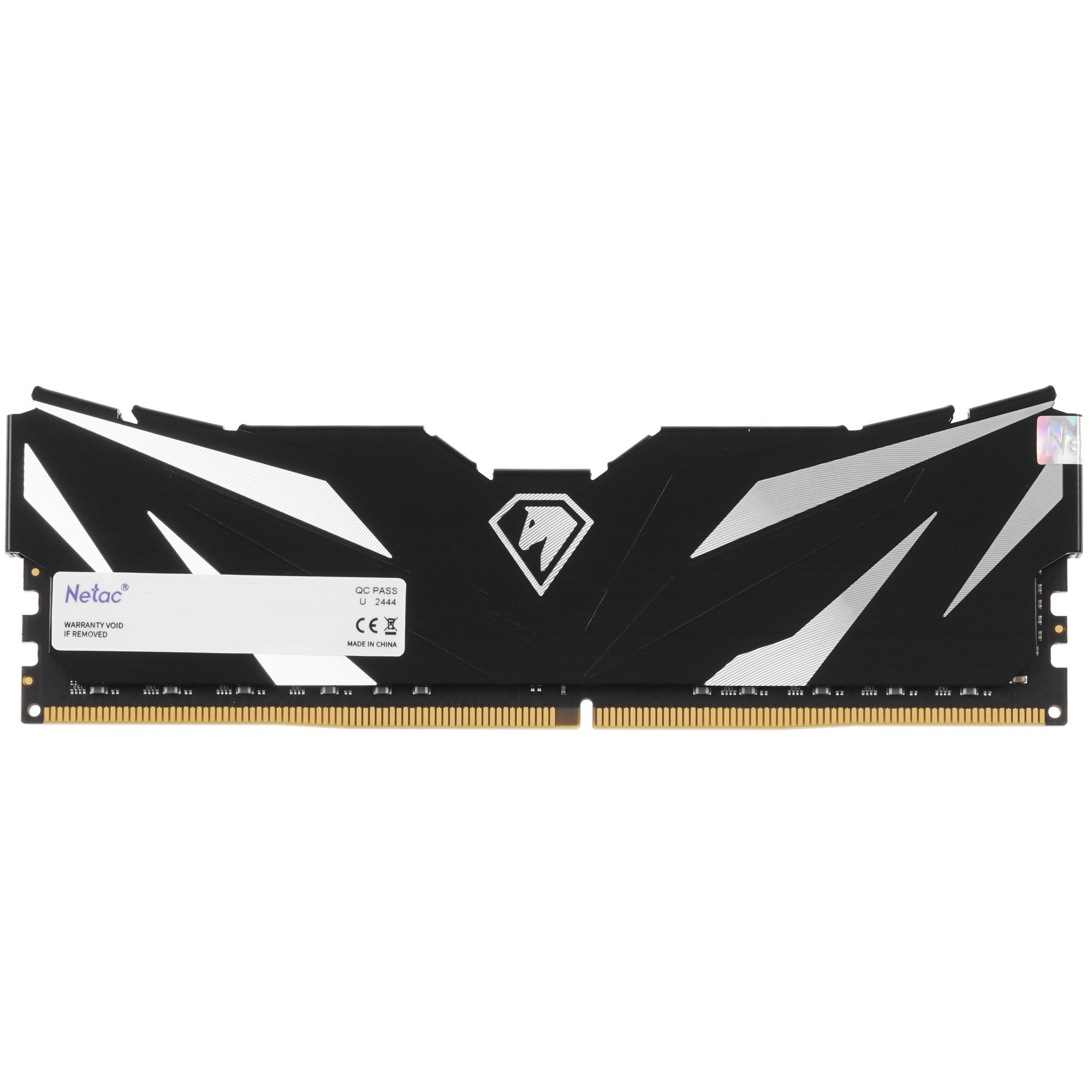 Оперативная память NETAC, DDR4, 16GB (1x16GB), 3200MHz, CL16, с радиатором, чёрный