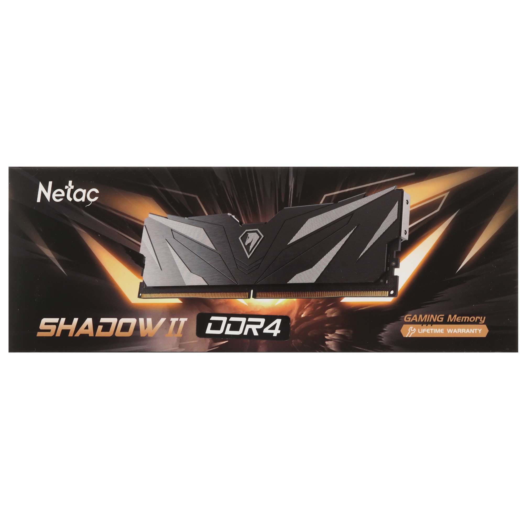 Оперативная память NETAC, DDR4, 16GB (1x16GB), 3200MHz, CL16, с радиатором, чёрный