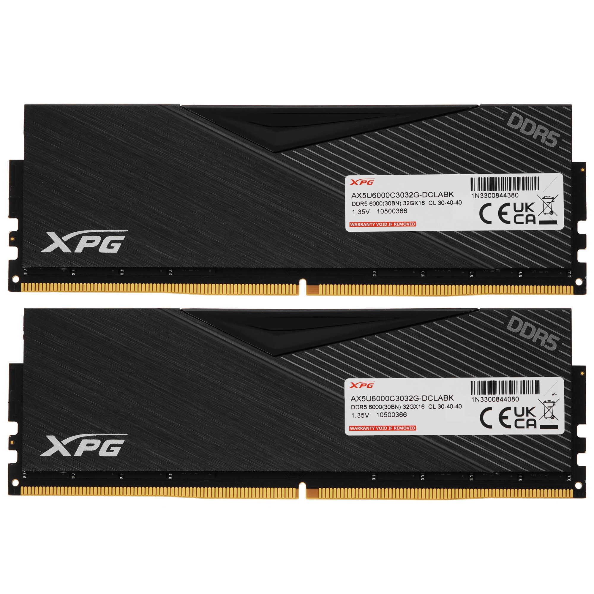 Оперативная память XPG Lancer, DDR5, 64GB (2x32GB), 6000MHz, CL30, с радиаторами, черный
