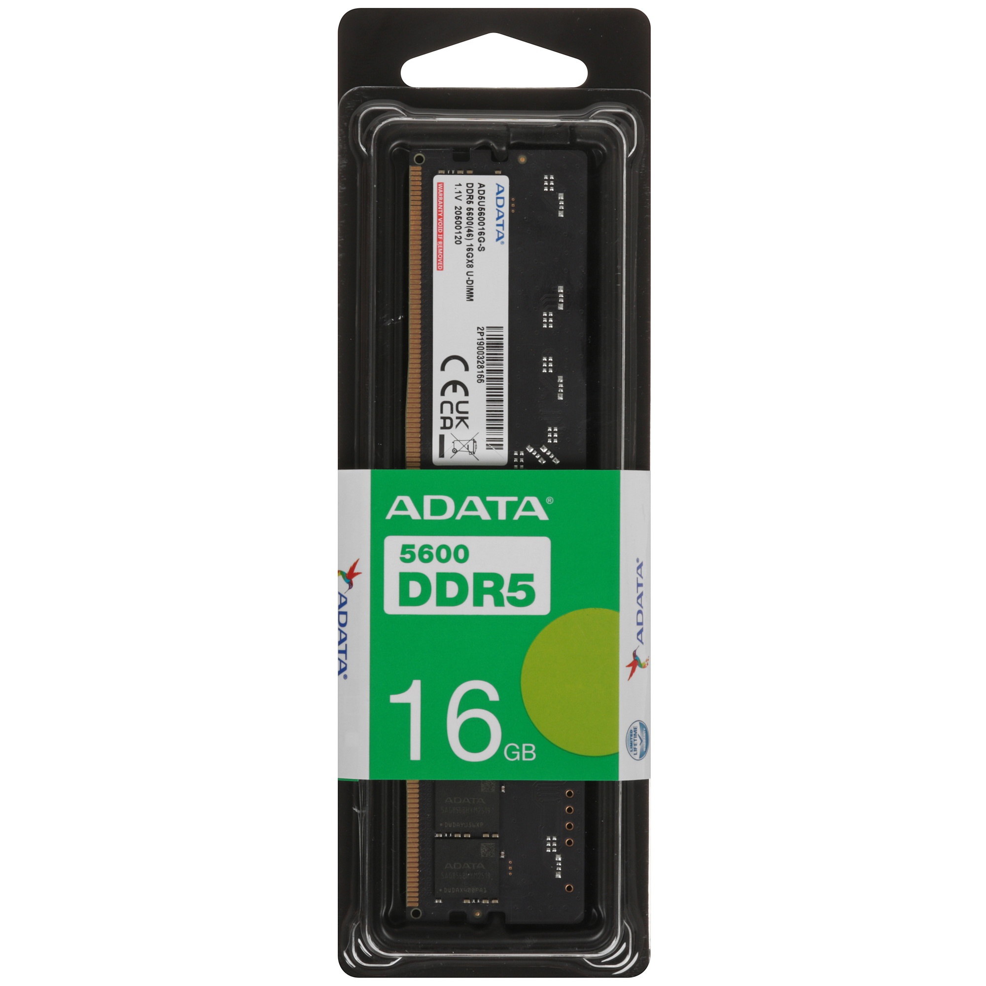 Оперативная память ADATA, DDR5, 16GB (1x16GB), 5600MHz, DIMM, CL46
