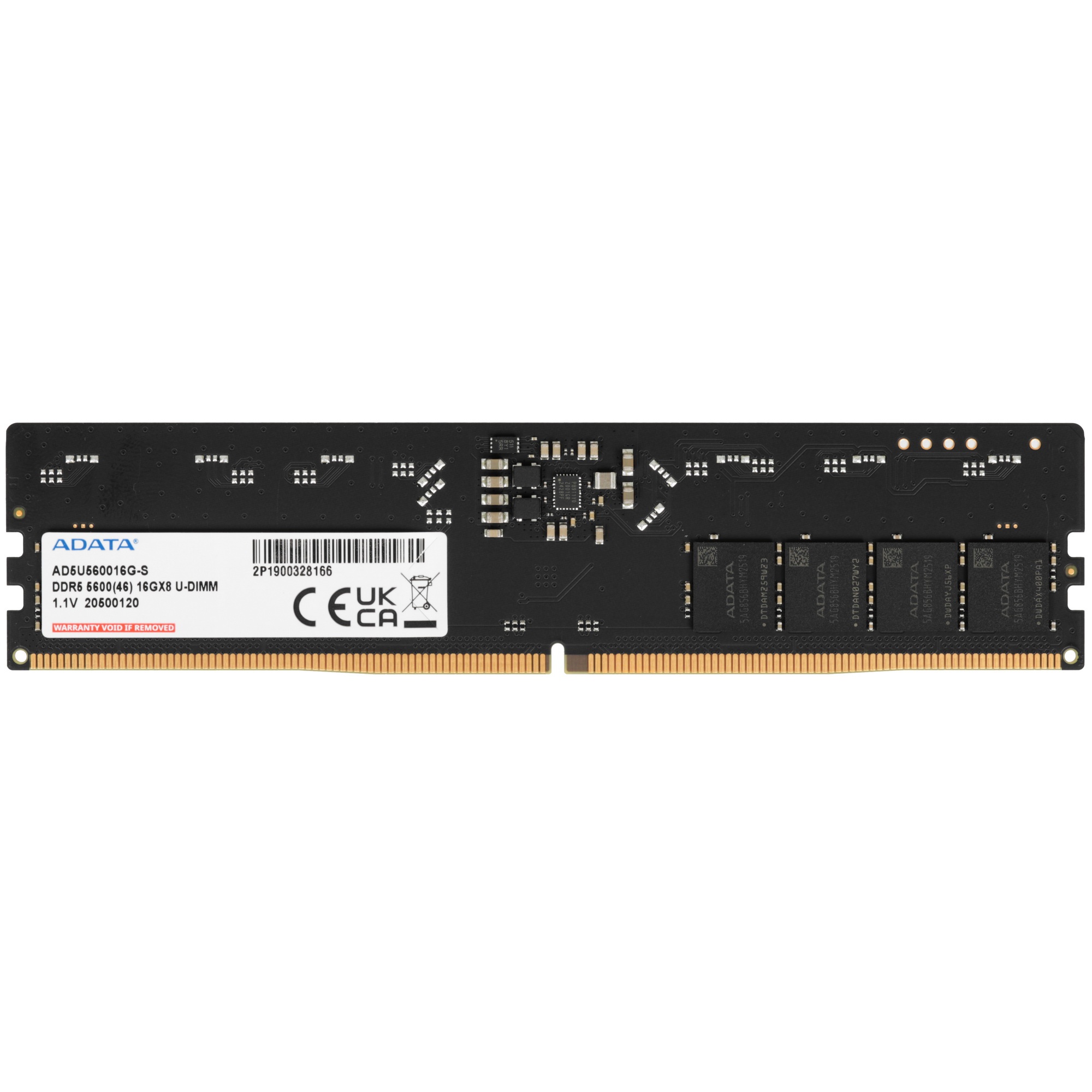 Оперативная память ADATA, DDR5, 16GB (1x16GB), 5600MHz, DIMM, CL46