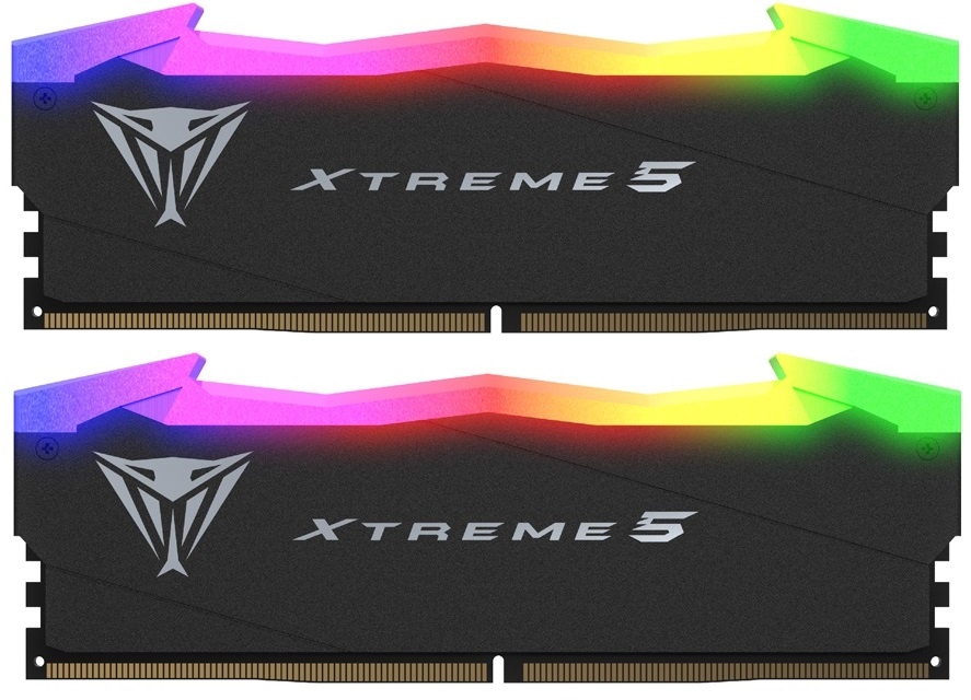 Оперативная память Patriot Viper Xtreme 5, DDR5, 48Gb (2x24Gb), 7600MHz, CL36, с радиаторами, RGB, ч