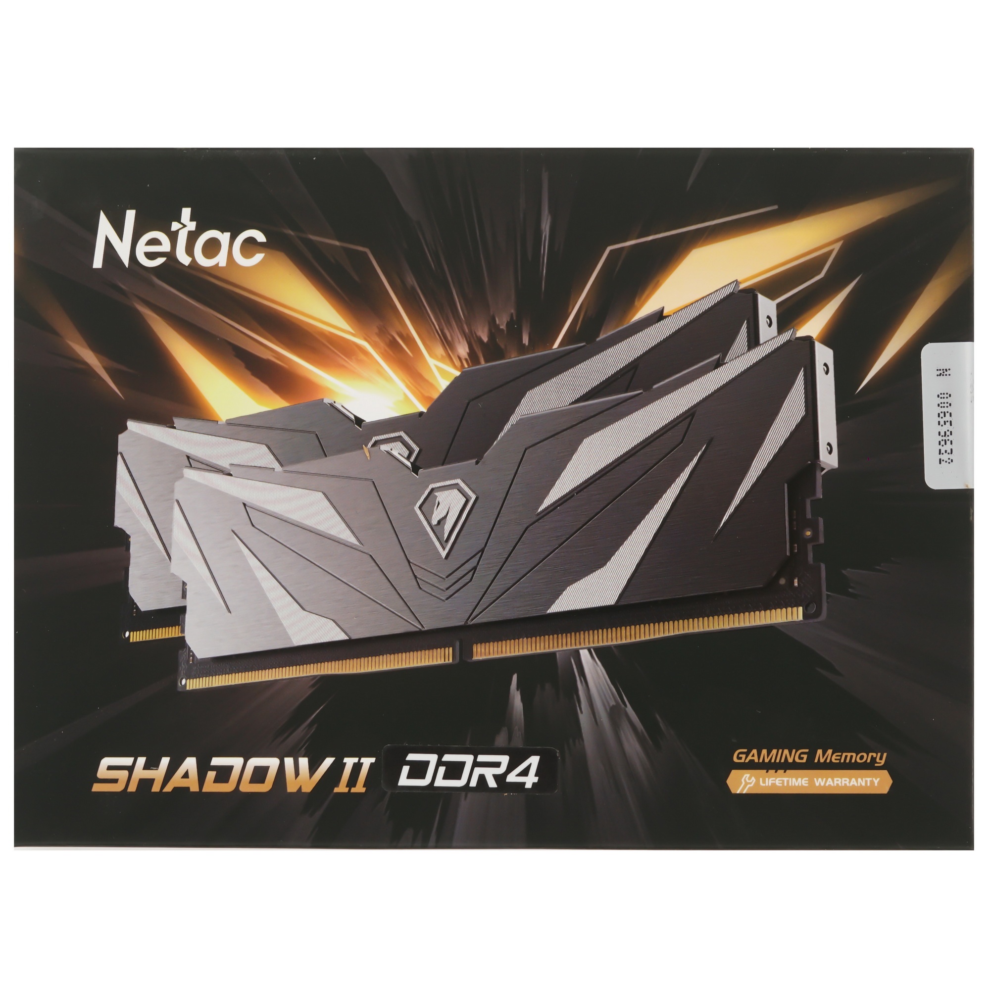 Оперативная память NETAC, DDR4, 16GB (2x8GB), 3200MHz, CL16, с радиаторами, черный