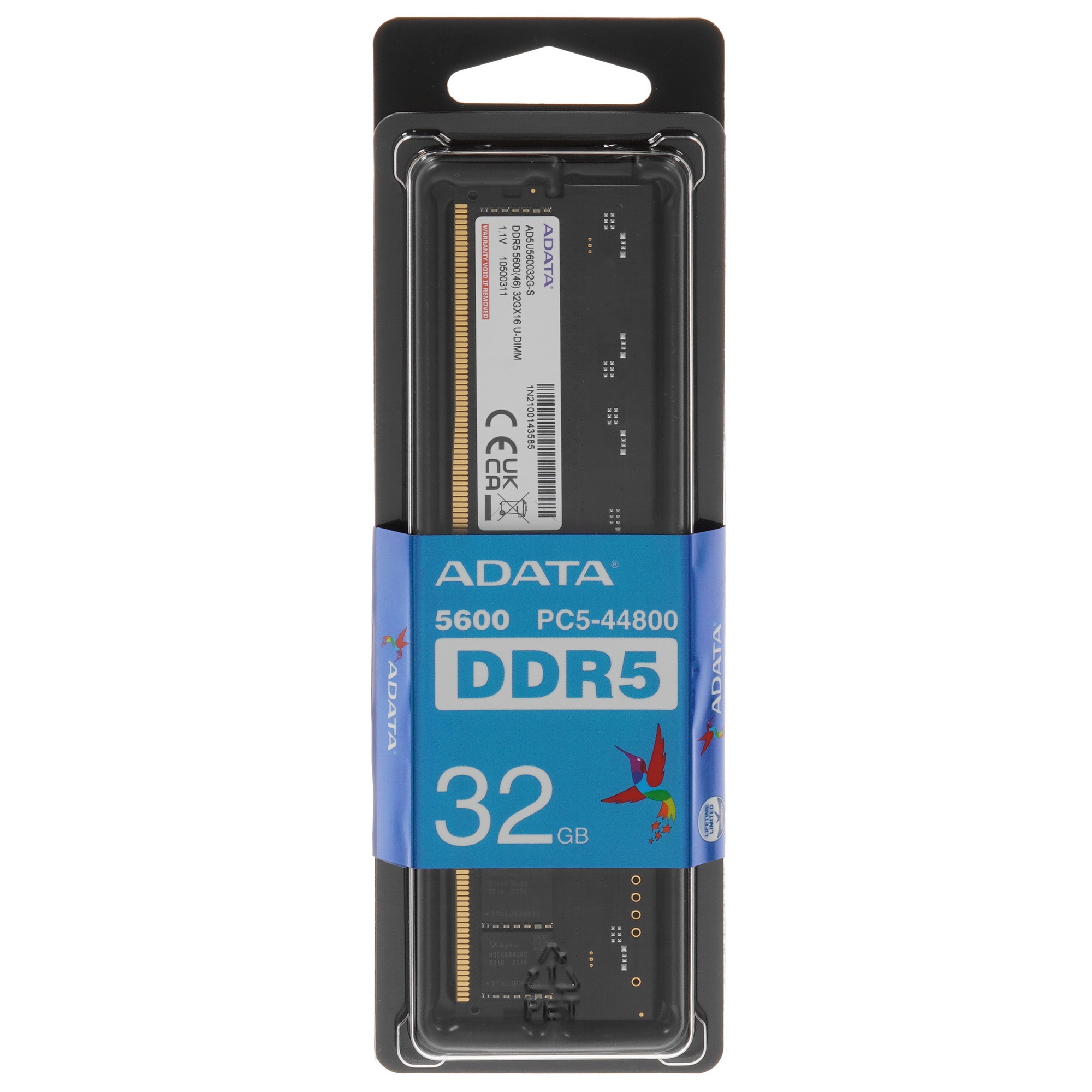 Оперативная память ADATA, DDR5, 32GB (1x32 GB), 5600 MHz, CL46