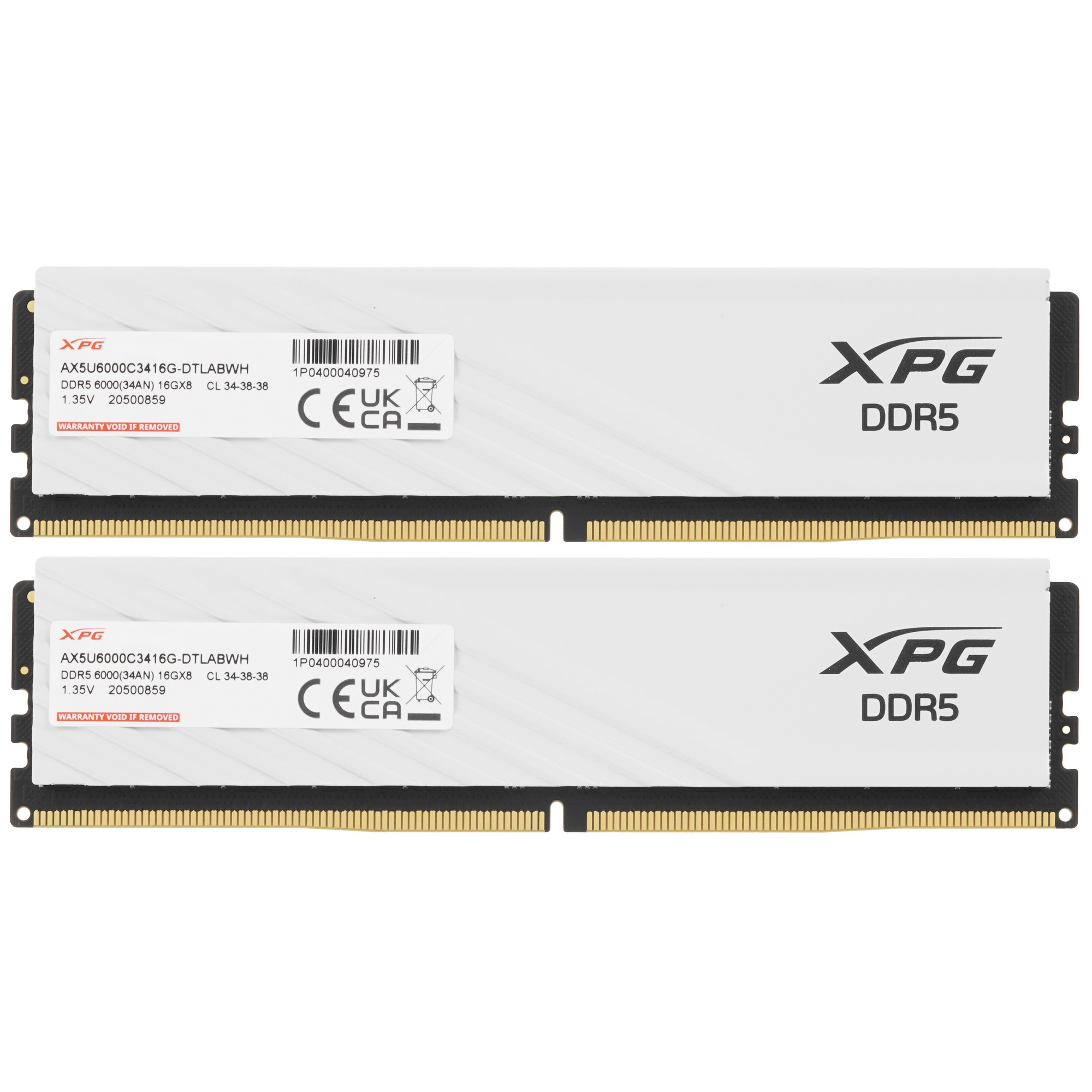 Оперативная память XPG Lancer Blade, DDR5, 32GB (2x16GB), 6000MHz, CL34, с радиаторами, белый