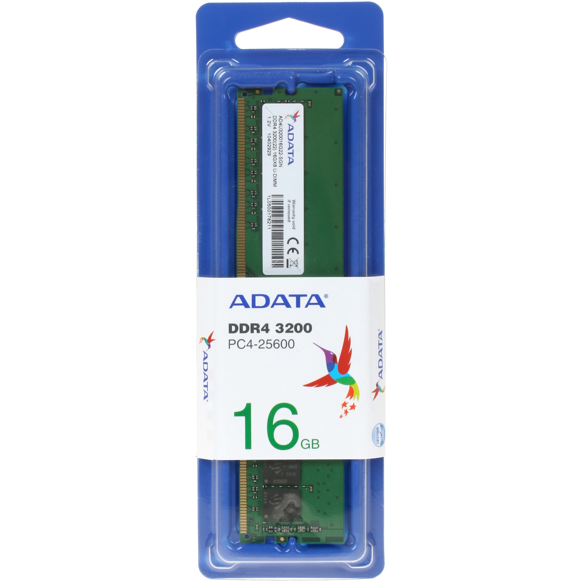 Оперативная память ADATA Premier, DDR4, 16GB (1x16GB), 3200MHz, CL22