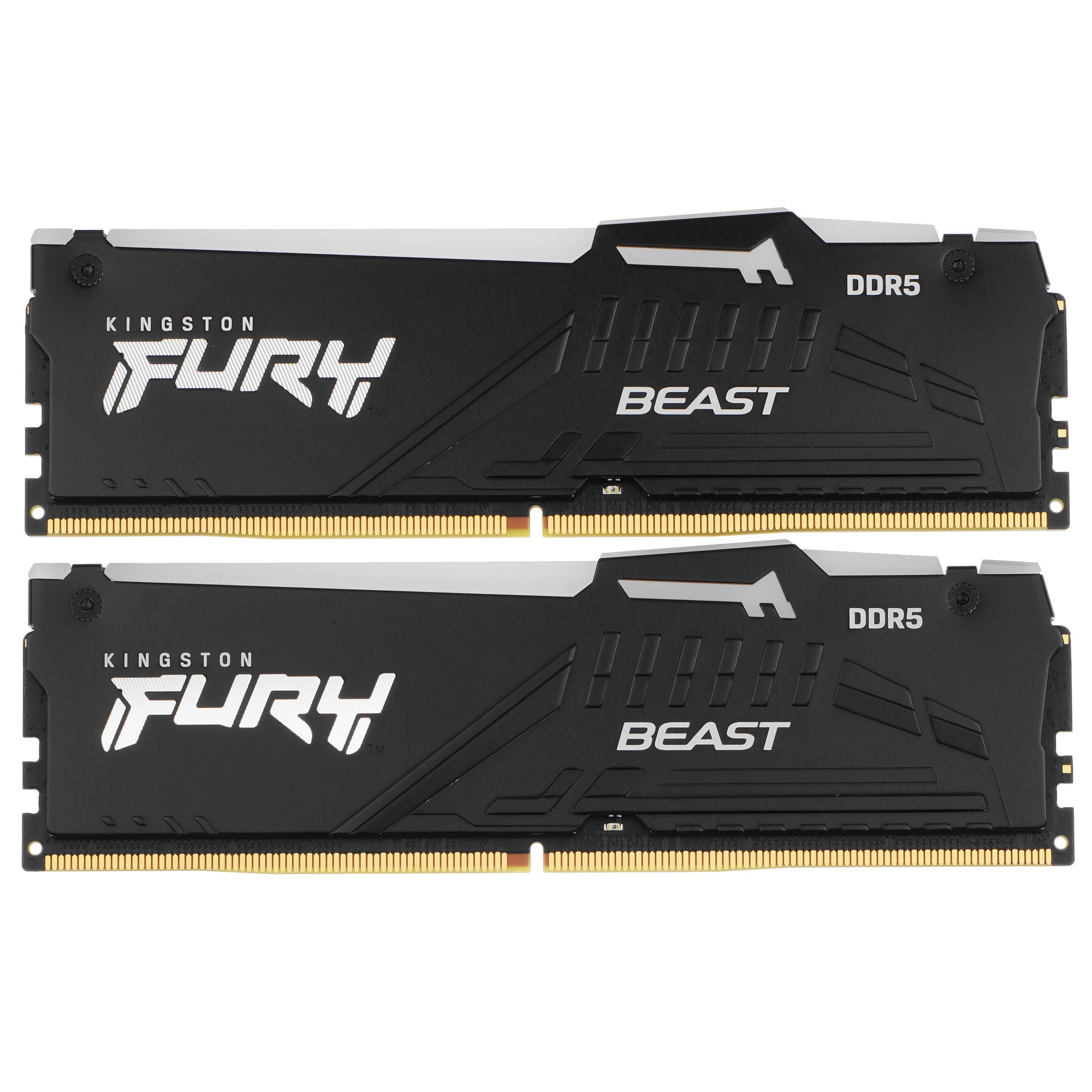 Оперативная память Kingston Fury Beast, DDR5, 16GB (2x8GB), 6000MHz, CL36, с радиаторами, RGB, черны