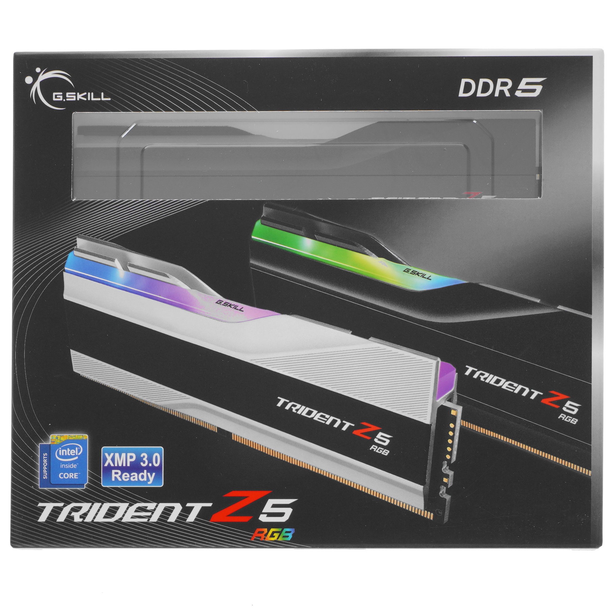 Оперативная память G.Skill Trident Z5 RGB, DDR5, 32GB (2x16GB), 6000MHz, CL36, с радиаторами, RGB, ч