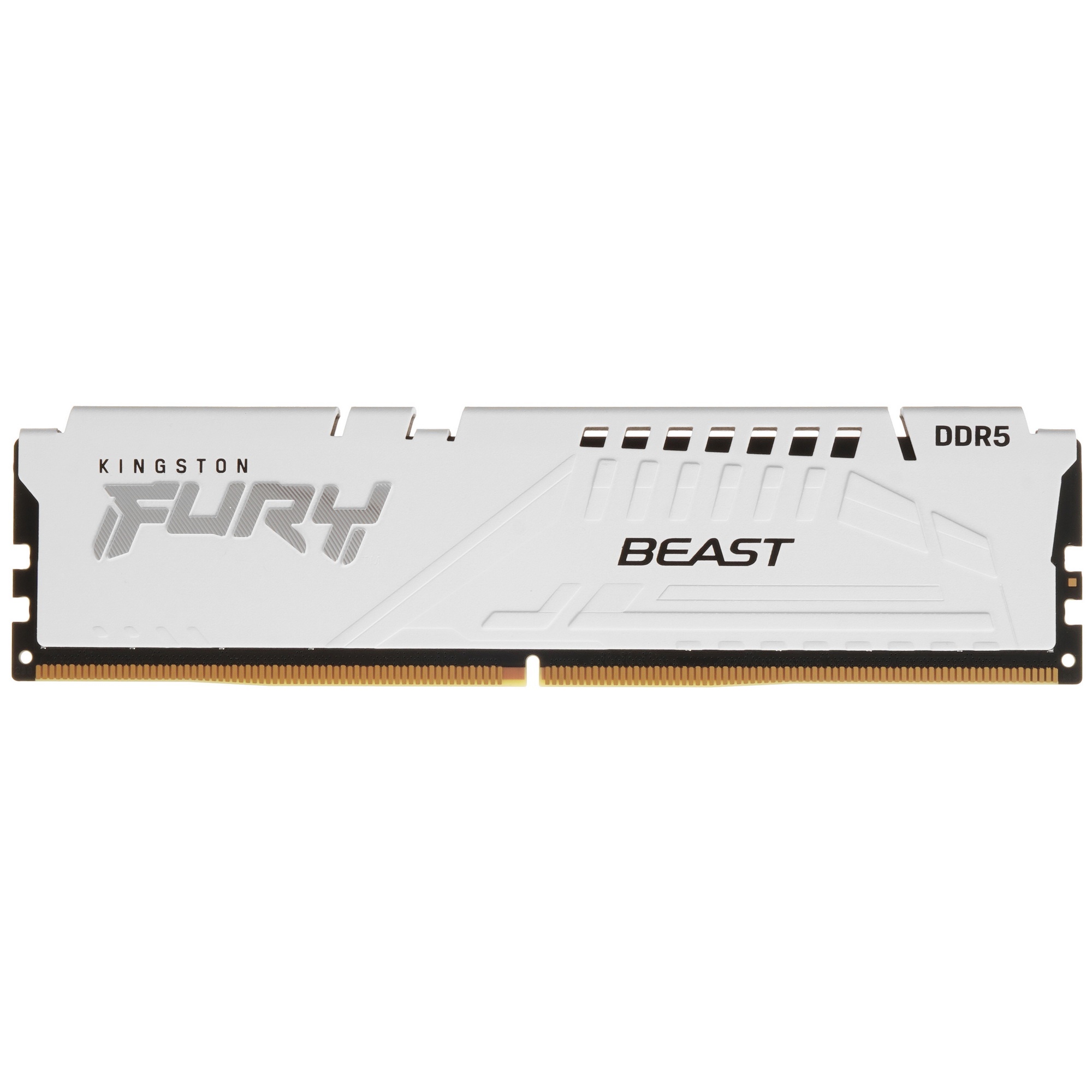 Оперативная память Kingston Fury Beast, DDR5, 32GB (1x32GB), 5200MHz, CL40, радиатор, белый