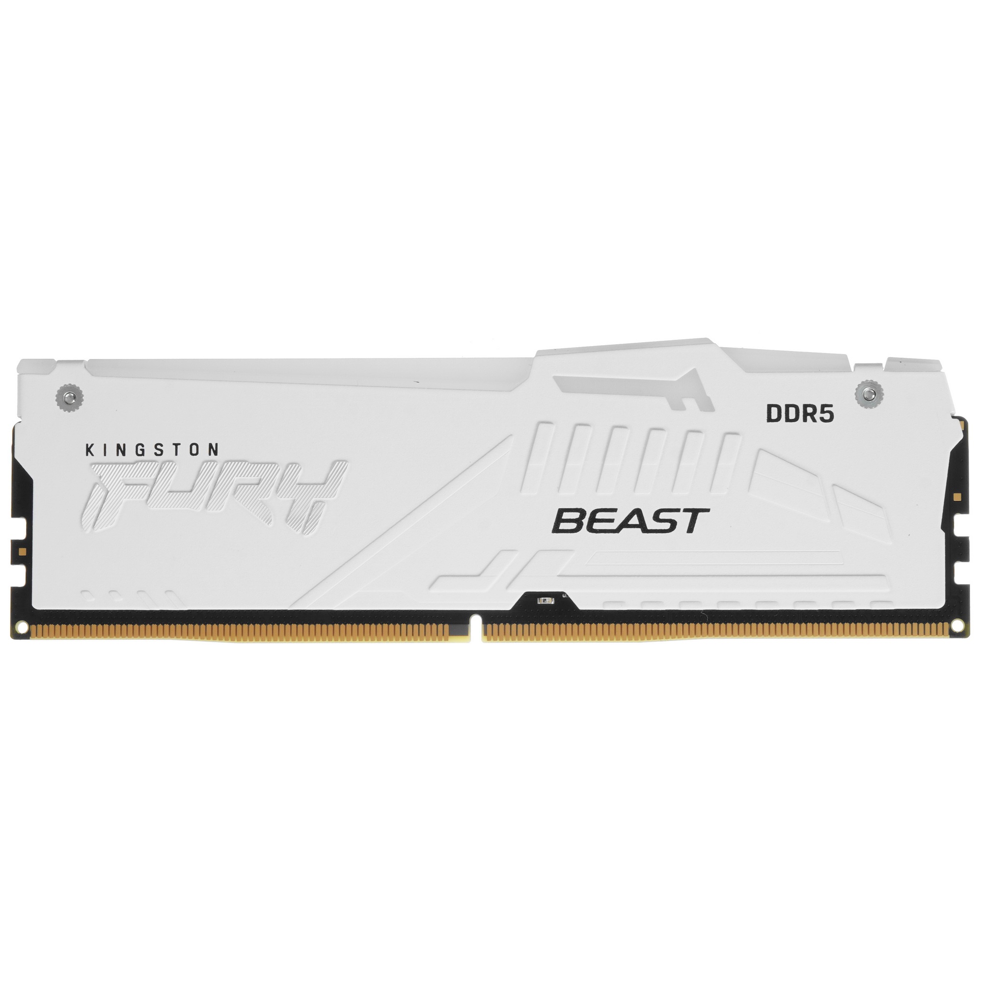 Оперативная память Kingston Fury Beast, DDR5, 16GB (1x16GB), 5200MHz, CL36, с радиатором, RGB, белый