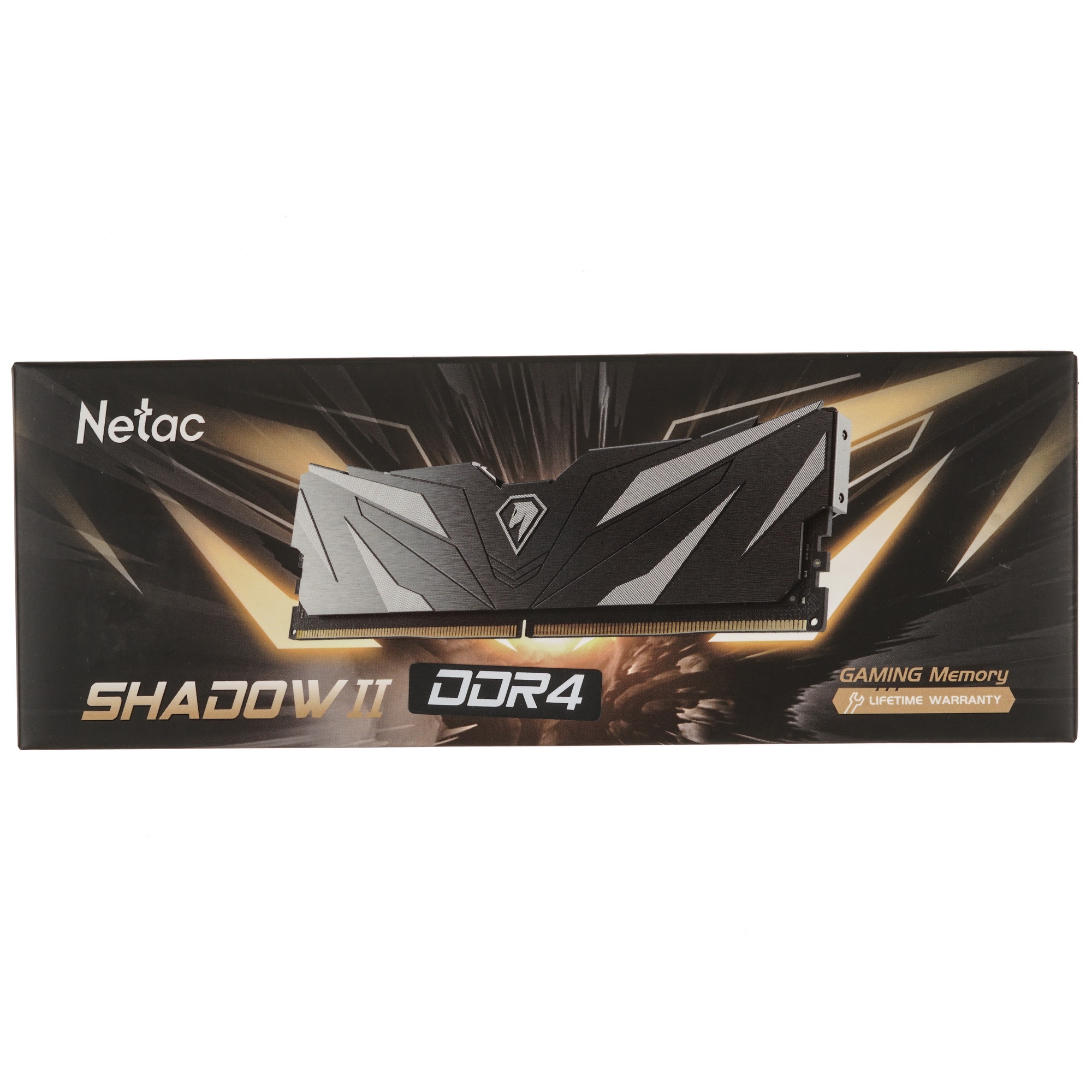 Оперативная память NETAC, DDR4, 8GB (1x8GB), 3600MHz, CL18, с радиатором, чёрный