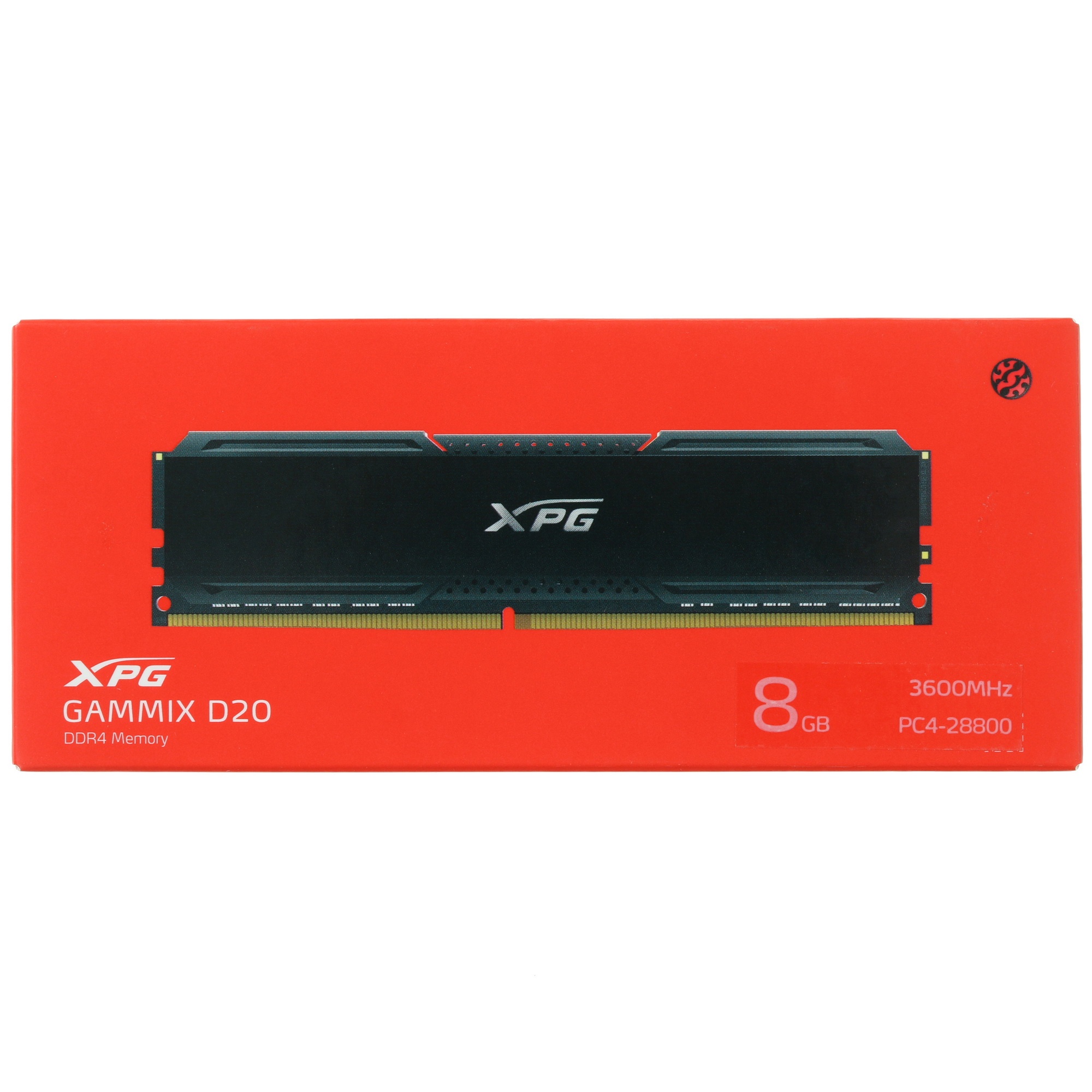 Оперативная память XPG Gammix D20, 8GB (1x8GB), DDR4, 3600MHz, CL18, с радиатором, черный