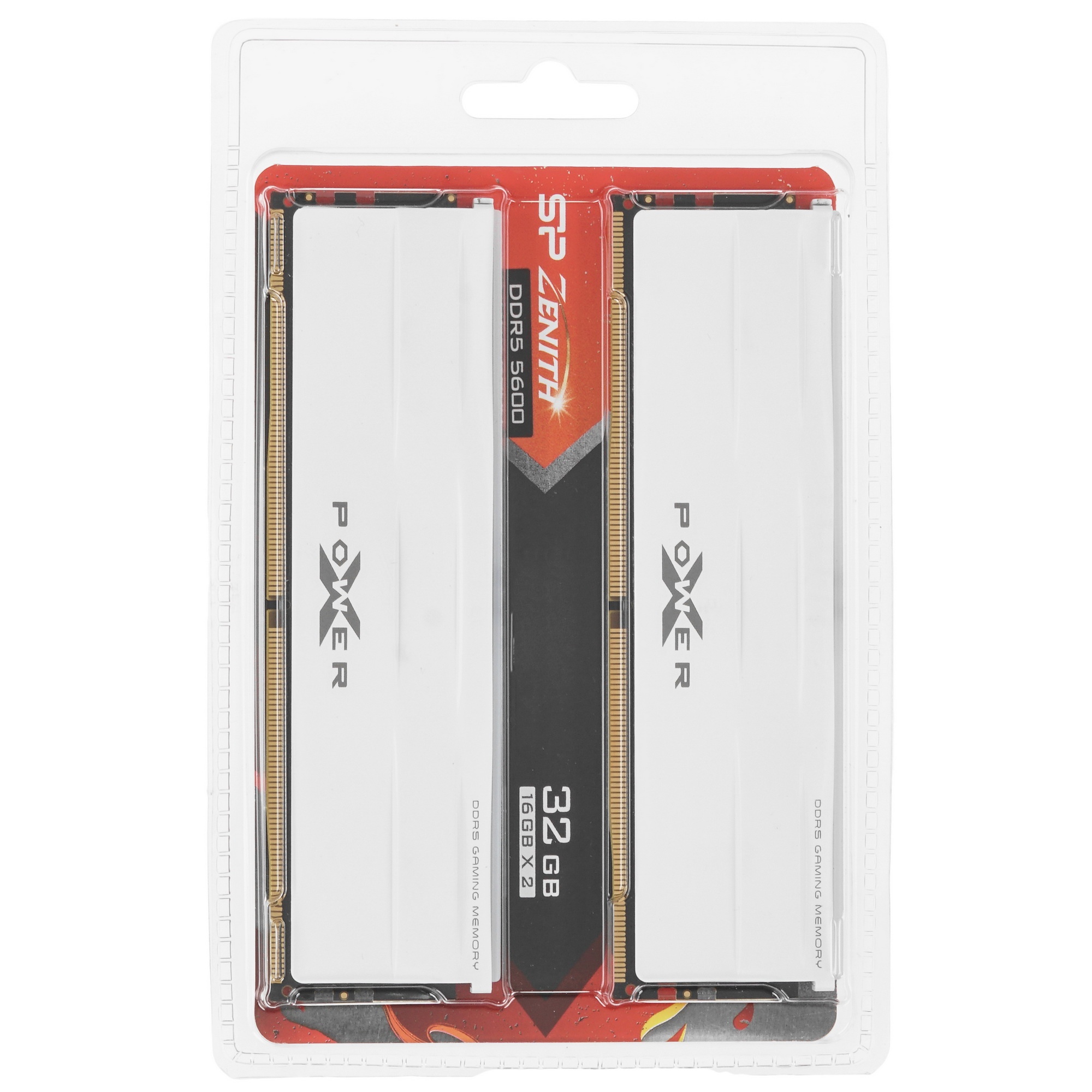 Оперативная память Silicon Power Xpower Zenith, DDR5, 32GB (2x16 GB), 5600 MHz, CL40, радиатор, белы