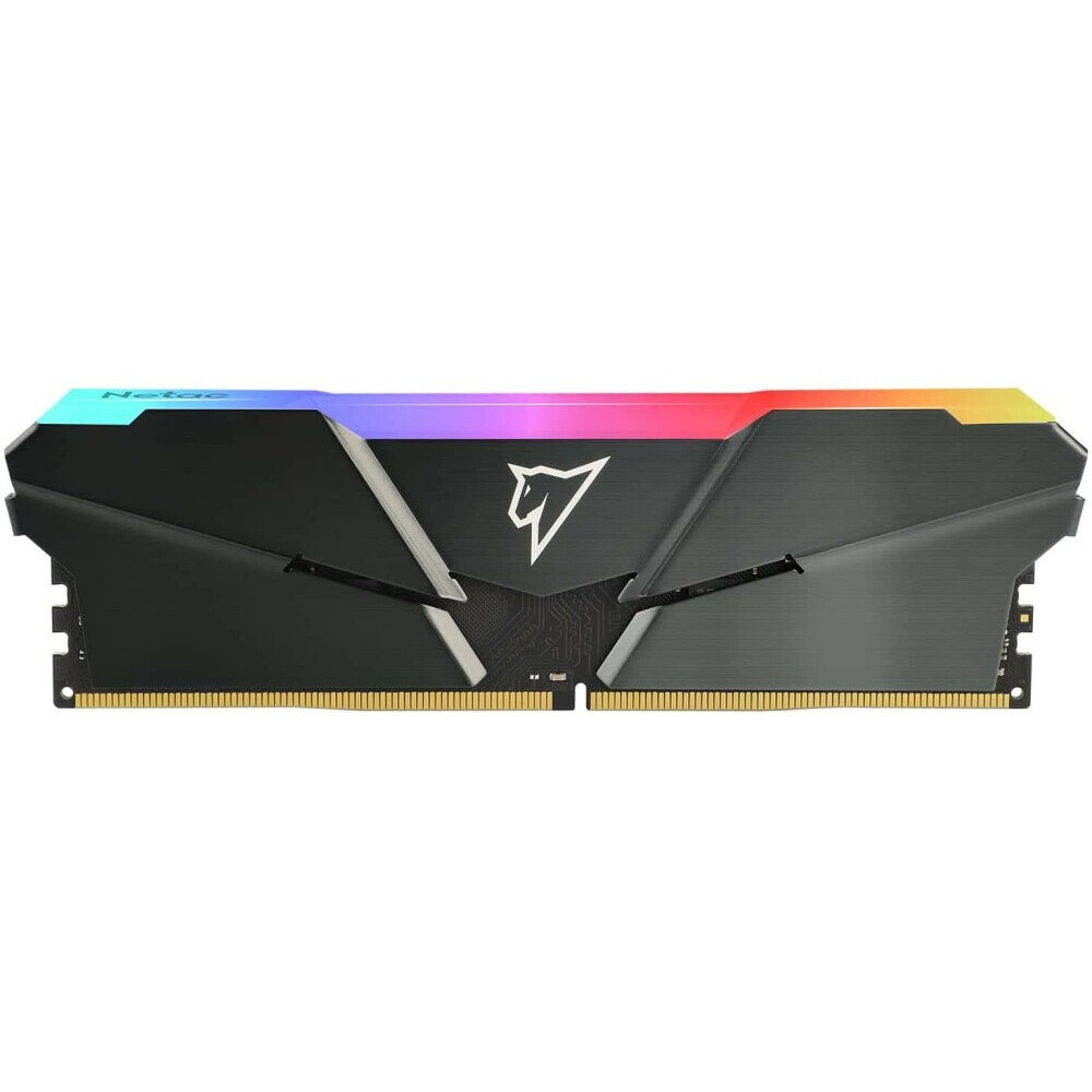 Оперативная память NETAC Shadow, DDR4, 16GB (1x16GB), 3200MHz, CL16, с радиатором, RGB, серый
