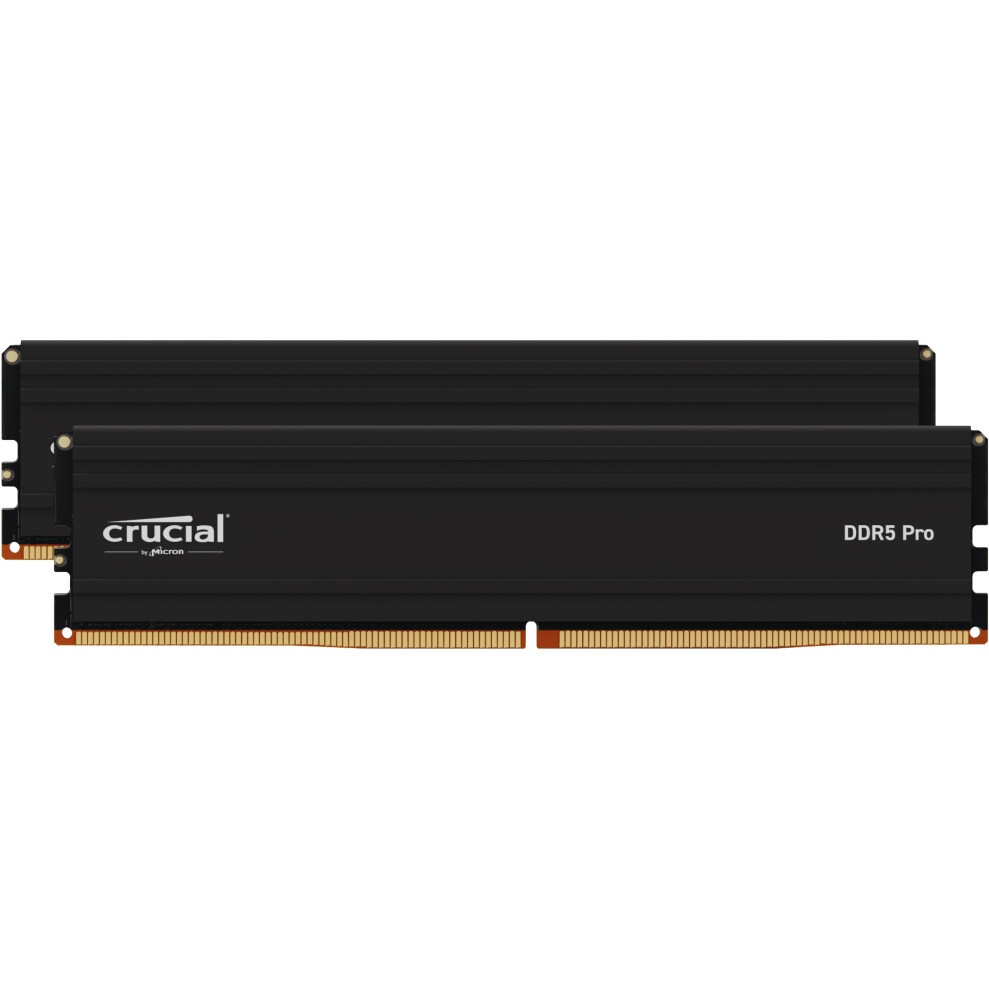 Оперативная память Crucial Pro, DDR5, 96GB (2x48 GB), 5600 MHz, CL46, радиатор, чёрный