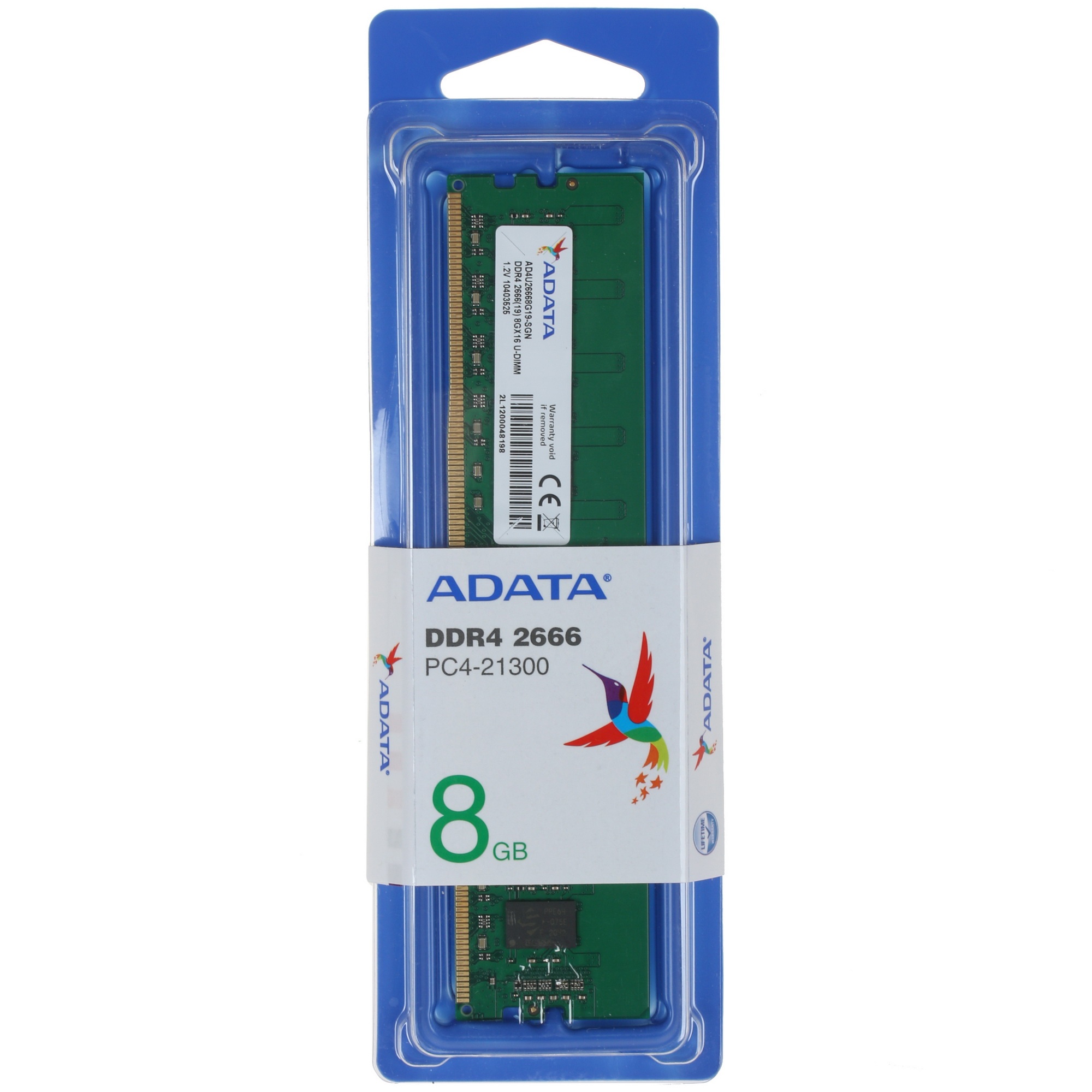 Оперативная память ADATA Premier, DDR4, 8GB (1x8GB), 2666MHz, CL19