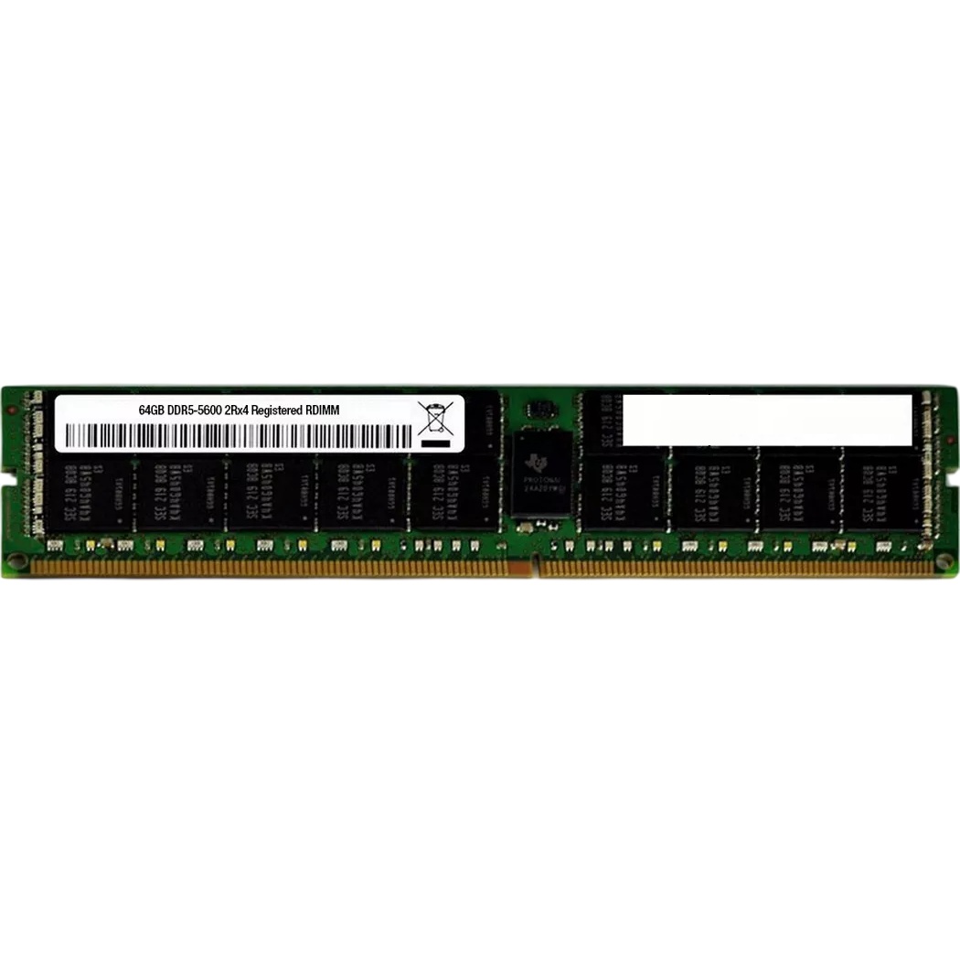 Модуль памяти DELL 64GB (1x64GB) RDIMM DDR5 5600MT/s 2Rx4 ECC Reg Memory
