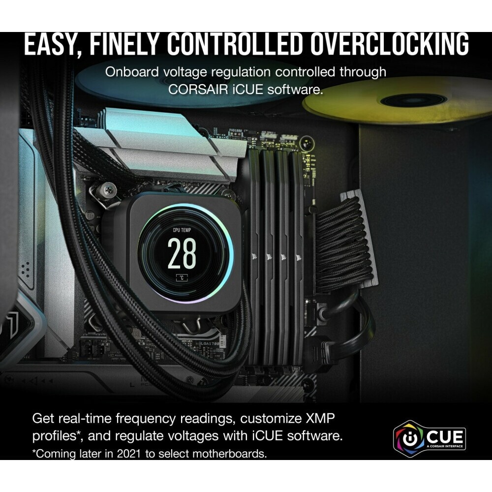 Оперативная память Corsair Vengeance, DDR5, 32GB (2x16 GB), 6000 MHz, CL38, радиатор, чёрный