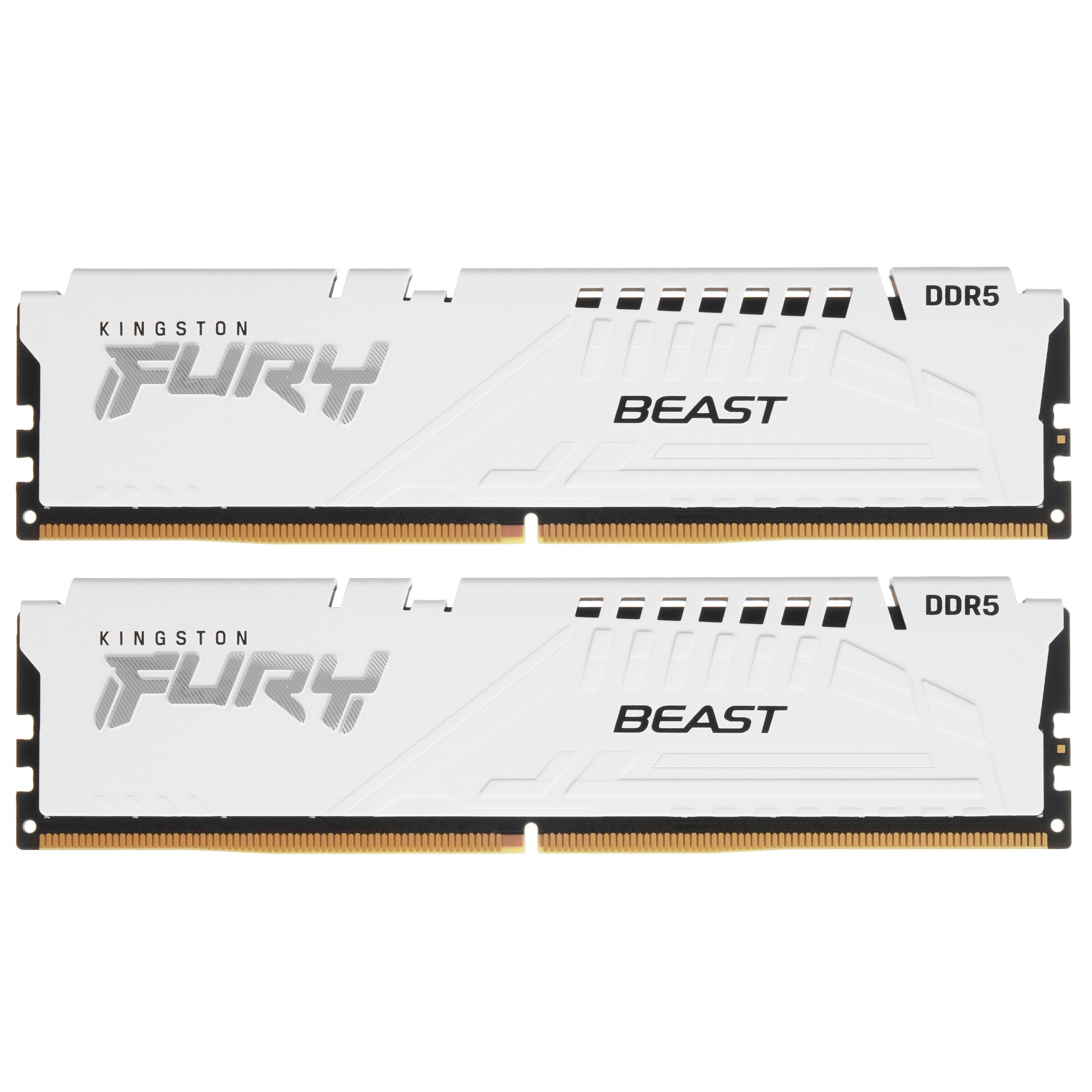 Оперативная память Kingston Fury Beast, DDR5, 64GB (2x32 GB), 6000 MHz, CL36, радиатор, белый