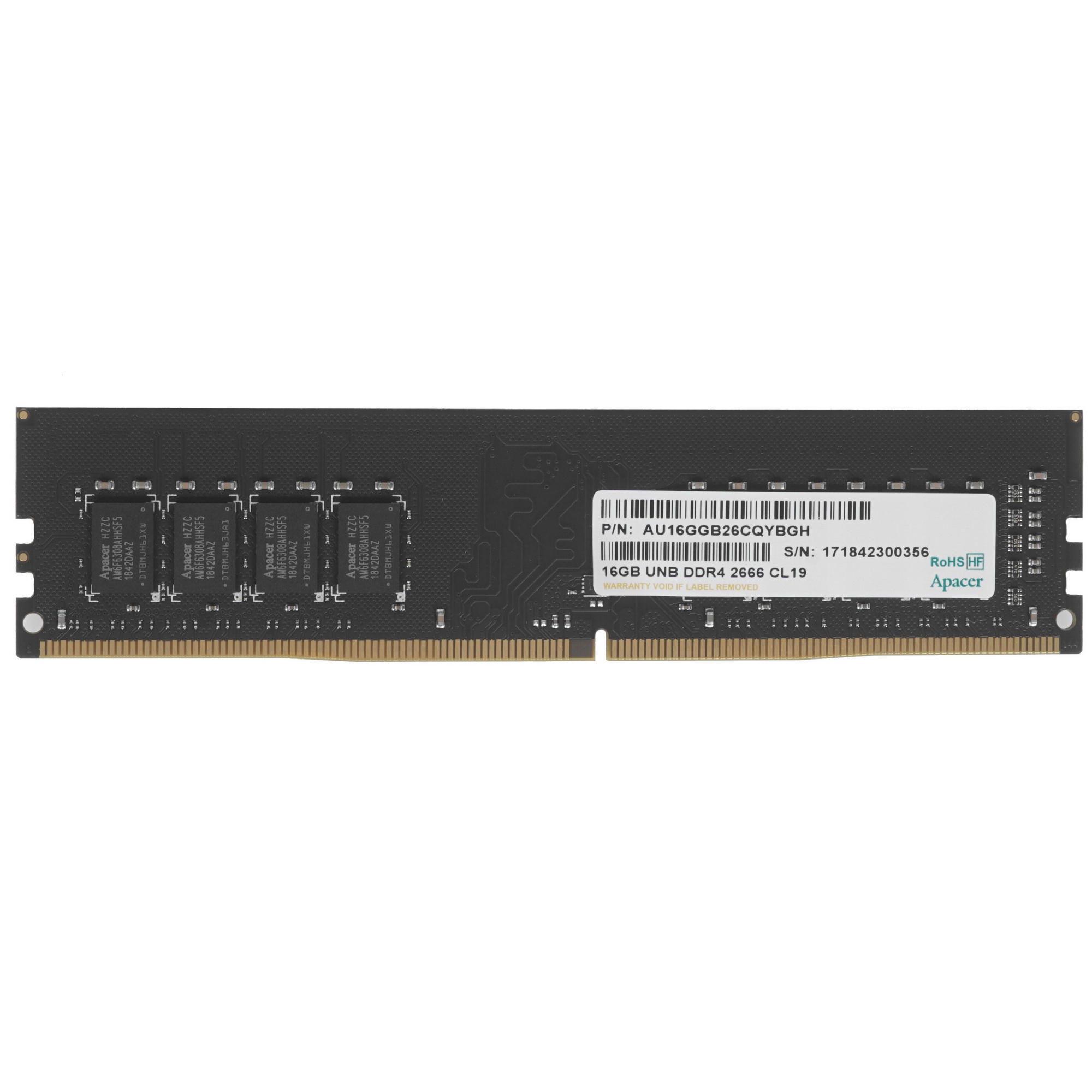 Оперативная память Apacer, DDR4, 16GB (1x16GB), 2666MHz, CL19