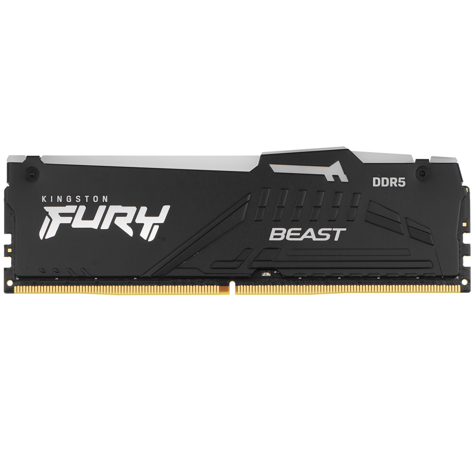 Оперативная память Kingston Fury Beast, DDR5, 32GB (1x32GB), 5600MHz, CL36, радиатор, RGB, чёрный