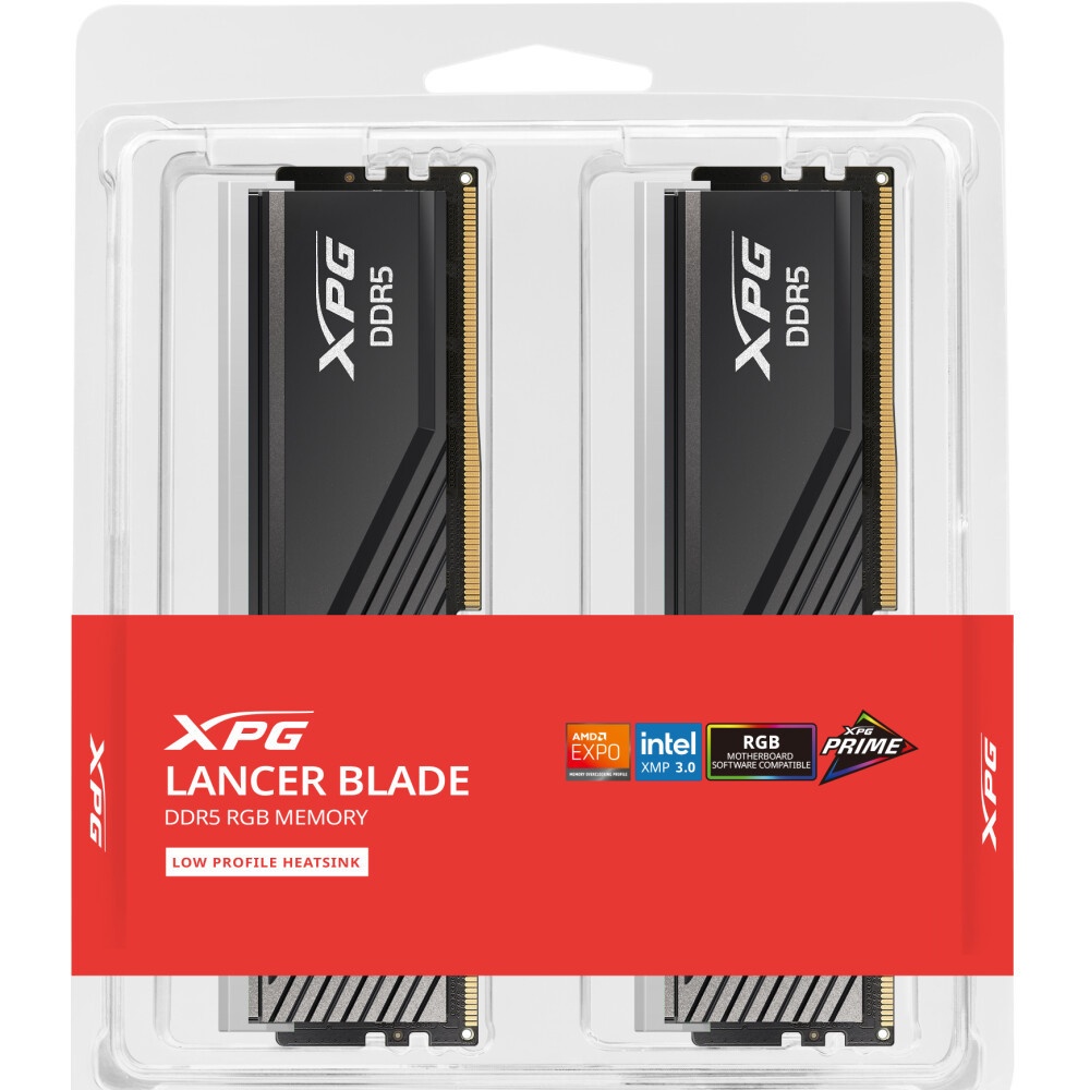 Оперативная память XPG Caster, DDR5, 32GB (2x16GB), 6400MHz, CL32, с радиаторами, чёрный