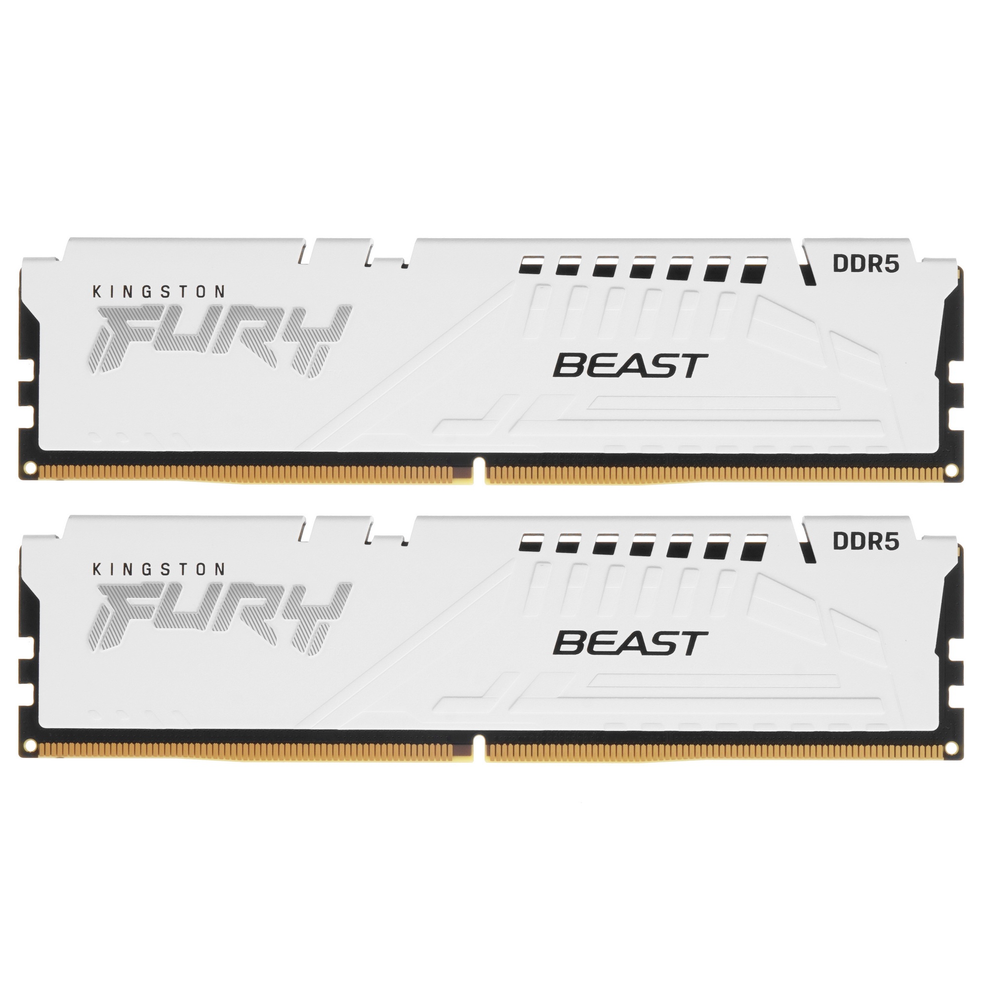 Оперативная память Kingston Fury Beast, DDR5, 32GB (2x16 GB), 5600 MHz, CL36, радиатор, белый