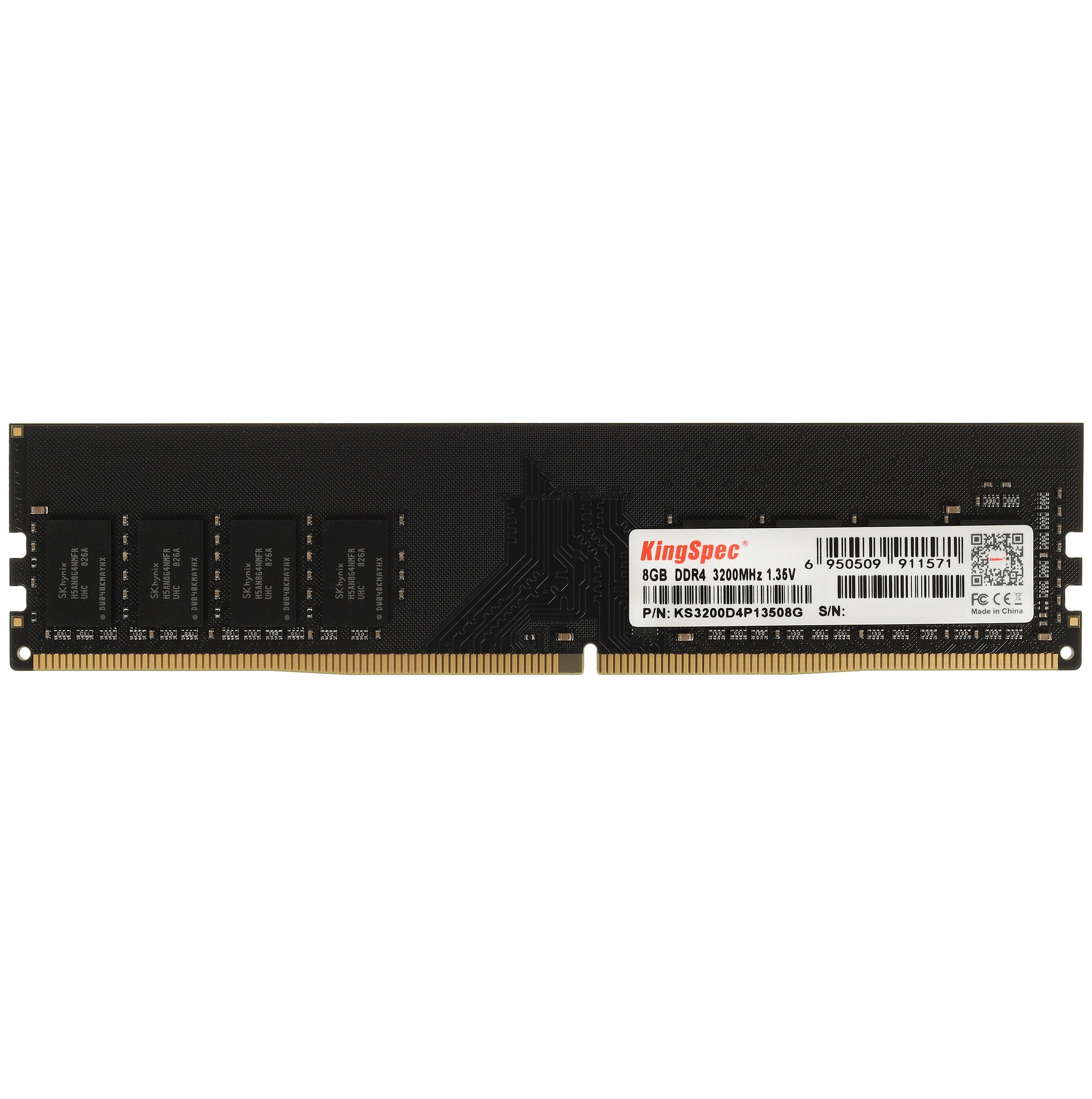 Оперативная память KingSpec, DDR4, 8GB (1x8GB), 3200MHz, CL18