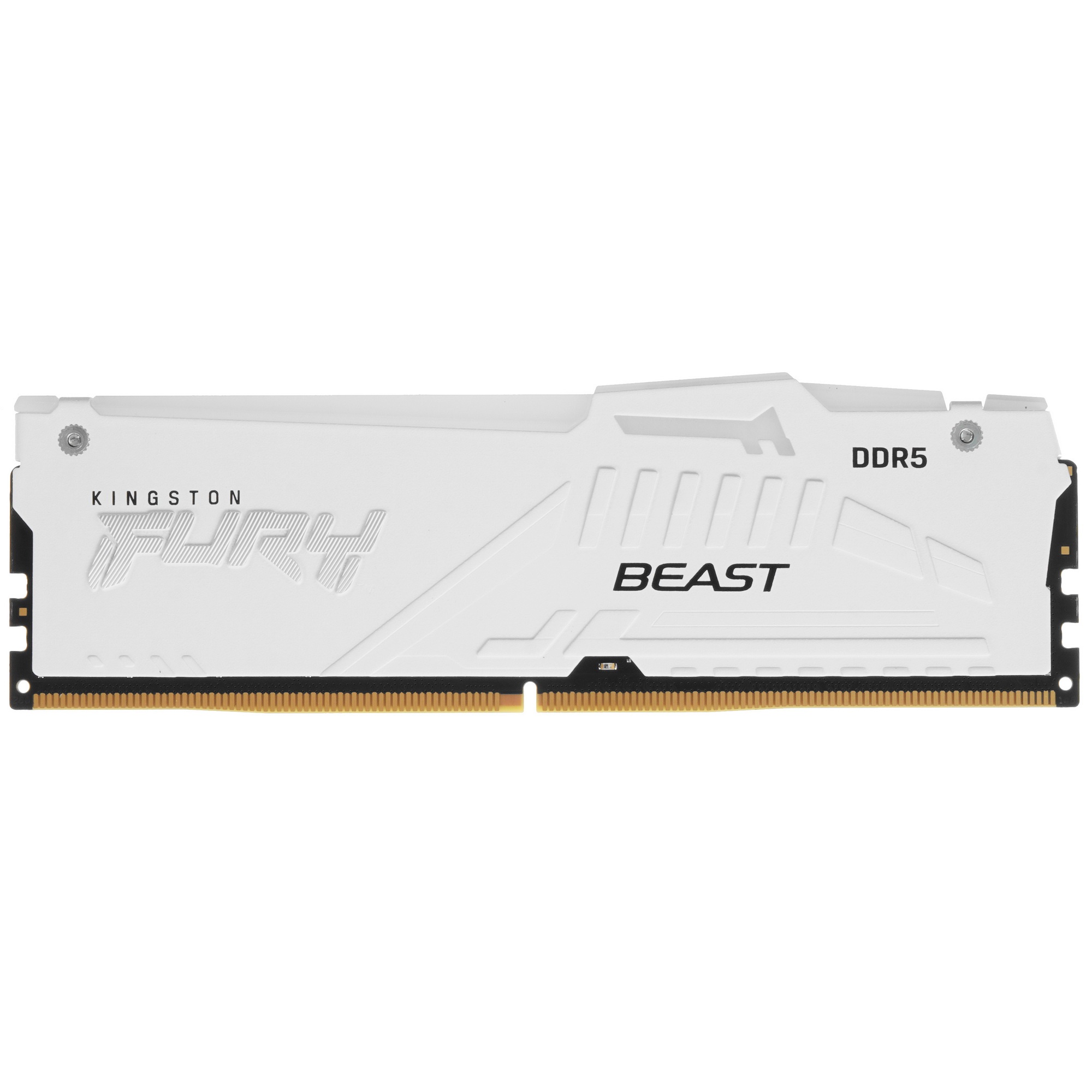 Оперативная память Kingston Fury Beast, DDR5, 32GB (1x32GB), 5600MHz, CL36, радиатор, RGB, белый