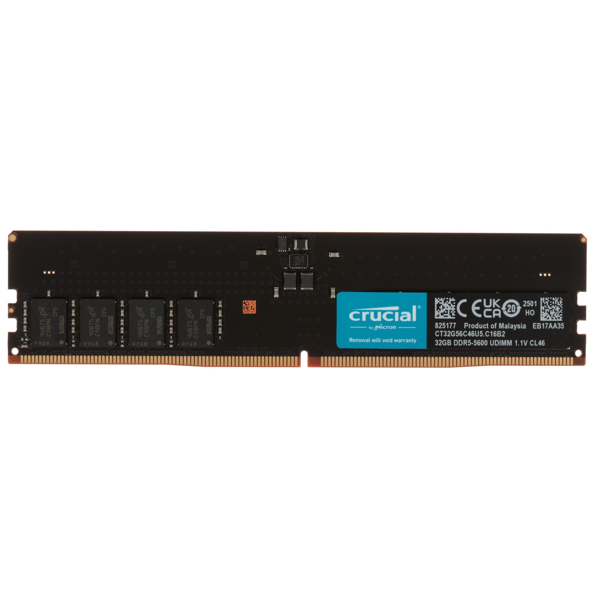 Оперативная память Crucial, DDR5, 32GB (1x32GB), 5600MHz, CL46, OEM