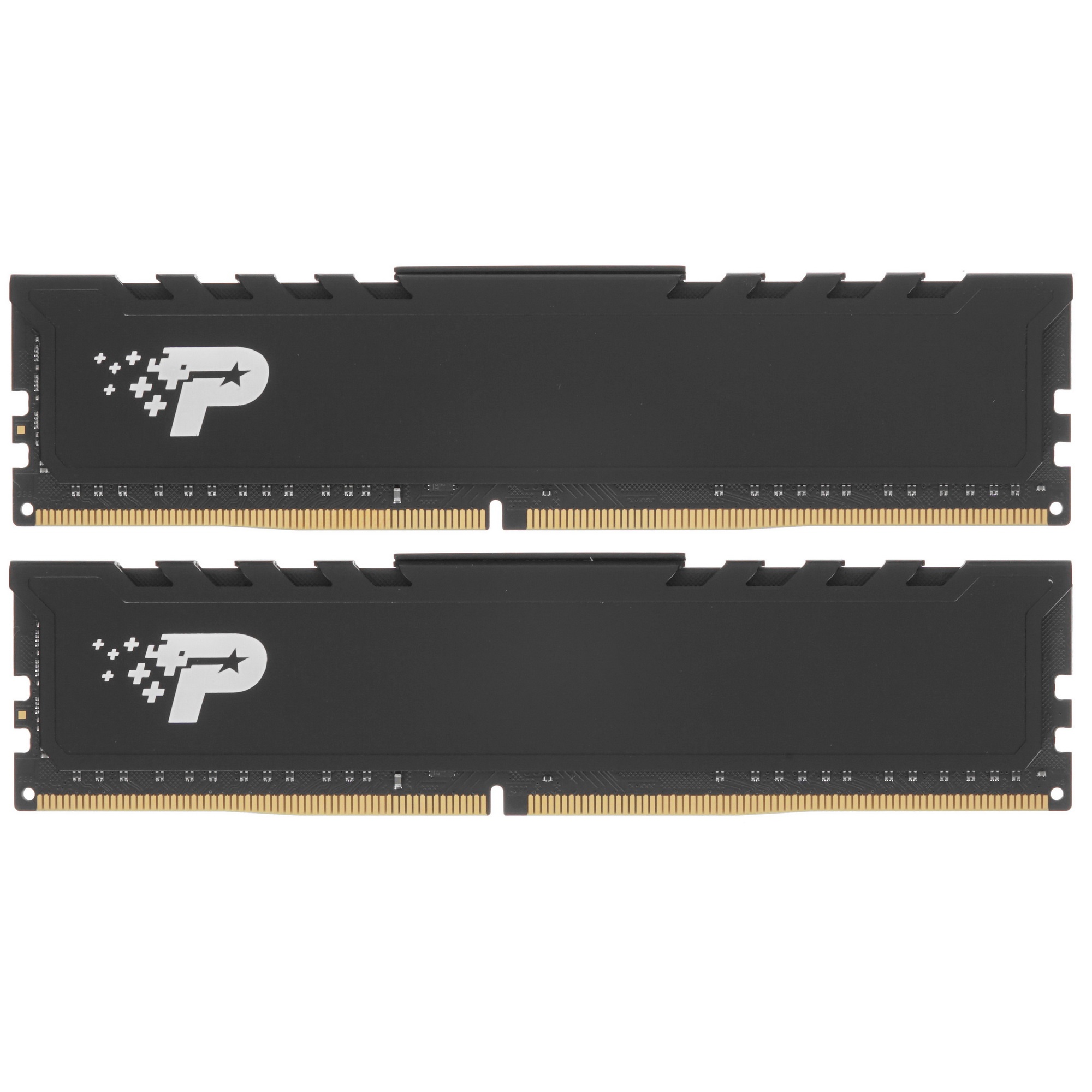 Оперативная память Patriot Signature Premium, DDR4, 32GB (2x16 GB), 3200 MHz, CL22, радиатор, чёрный