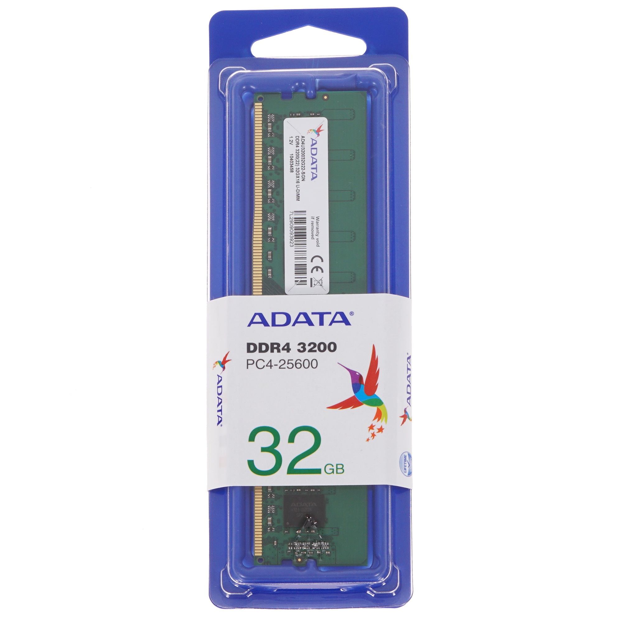 Оперативная память ADATA, DDR4, 32GB (1x32 GB), 3200 MHz, CL22