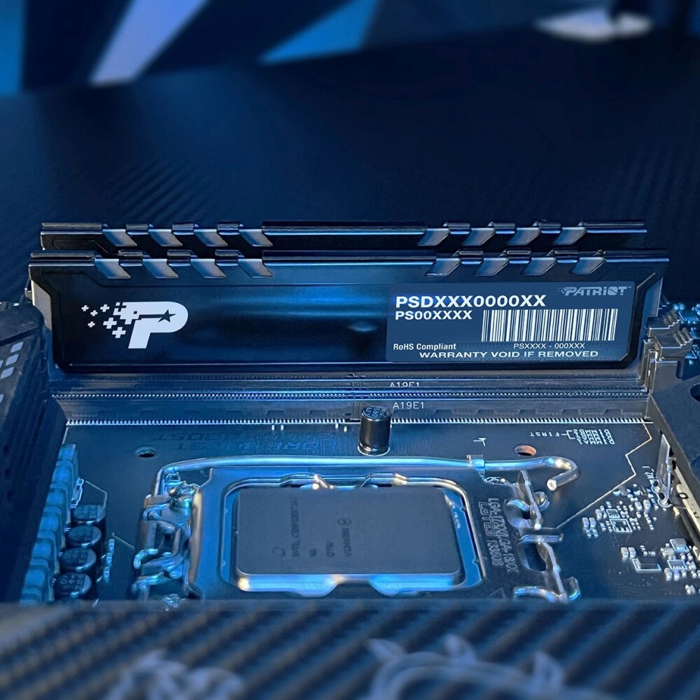 Оперативная память Patriot Signature Premium, DDR5, 16GB (1x16 GB), 5200 MHz, CL42, радиатор, черный