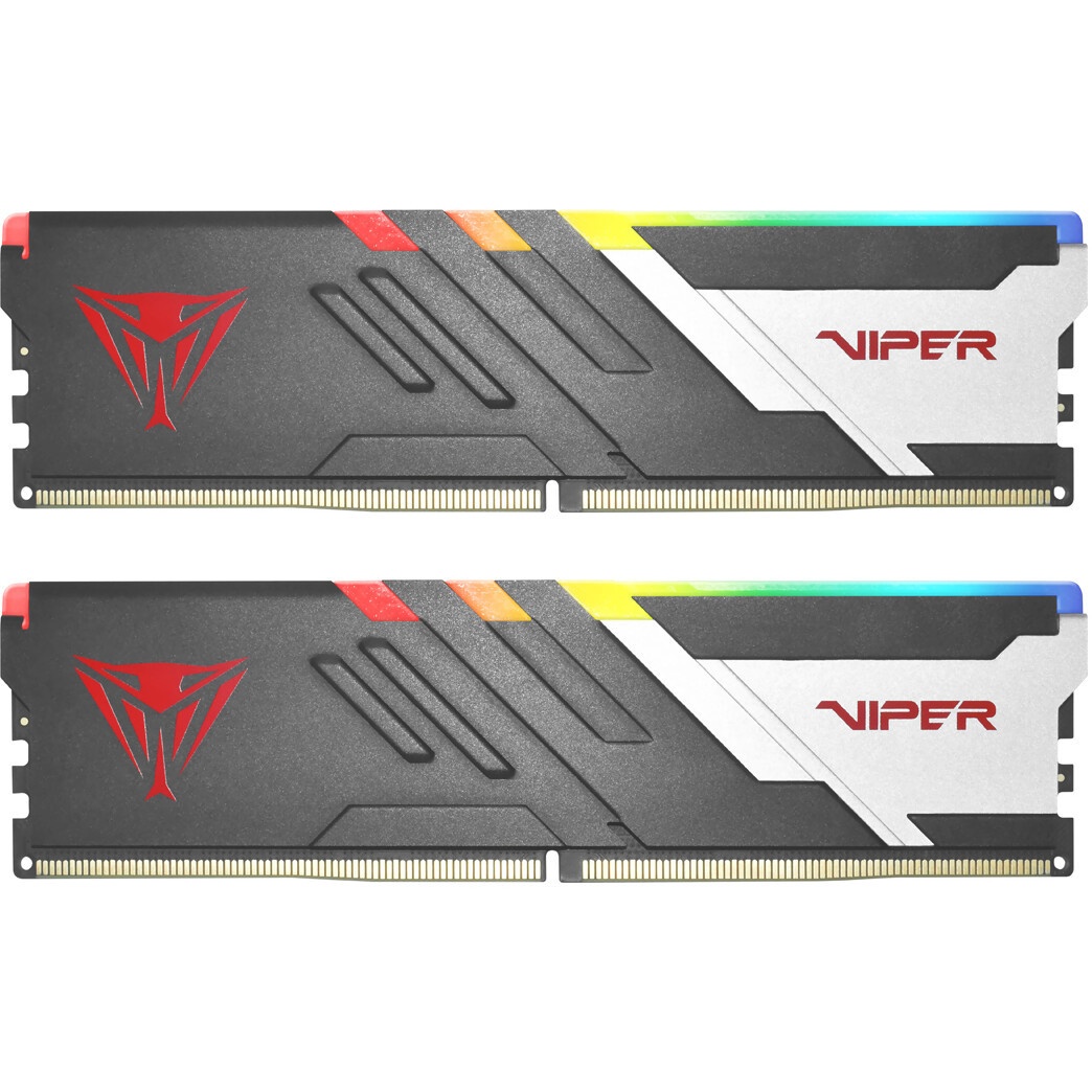 Оперативная память Patriot Viper Venom, DDR5, 48GB (2x24 GB), 6000 MHz, CL30, радиатор, RGB, чёрный