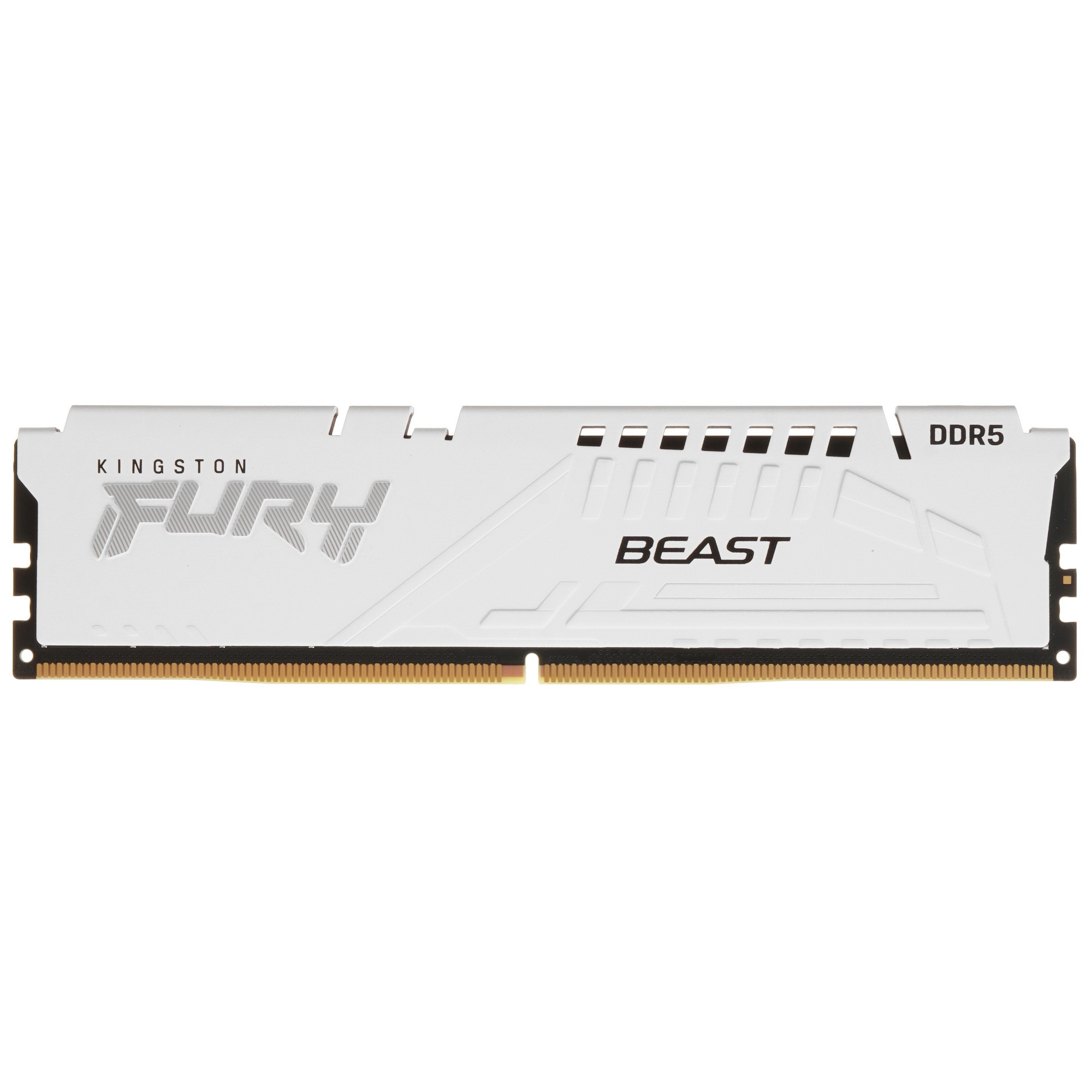 Оперативная память Kingston Fury Beast, DDR5, 32GB (1x32GB), 5600MHz, CL36, с радиаторами, белый