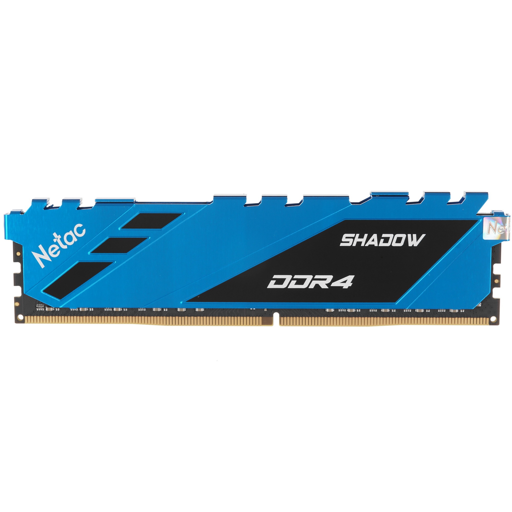 Оперативная память NETAC Shadow, DDR4, 8GB (1x8GB), 3200MHz, CL16, с радиаторами, синий